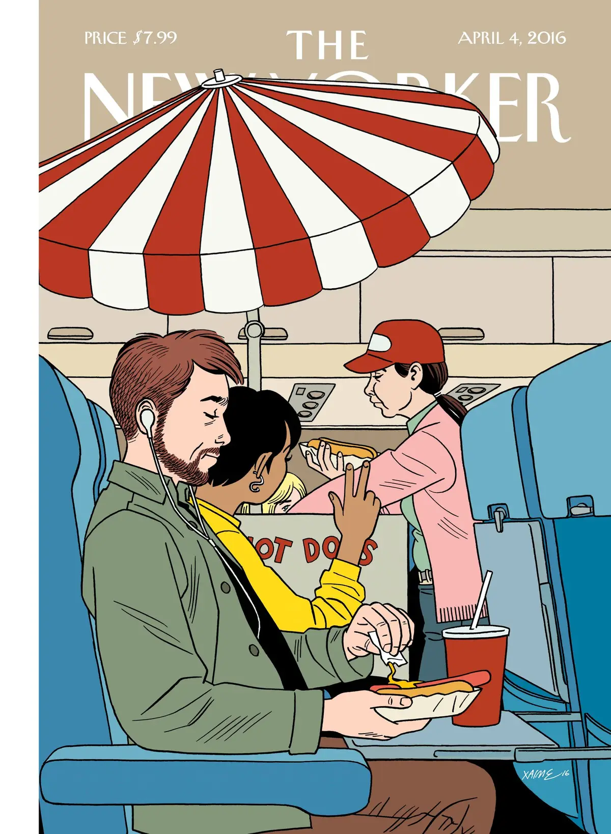 Обложка The New Yorker, 4 апреля 2016: Счастливого пути, булочка, художник Хайме Эрнандес
