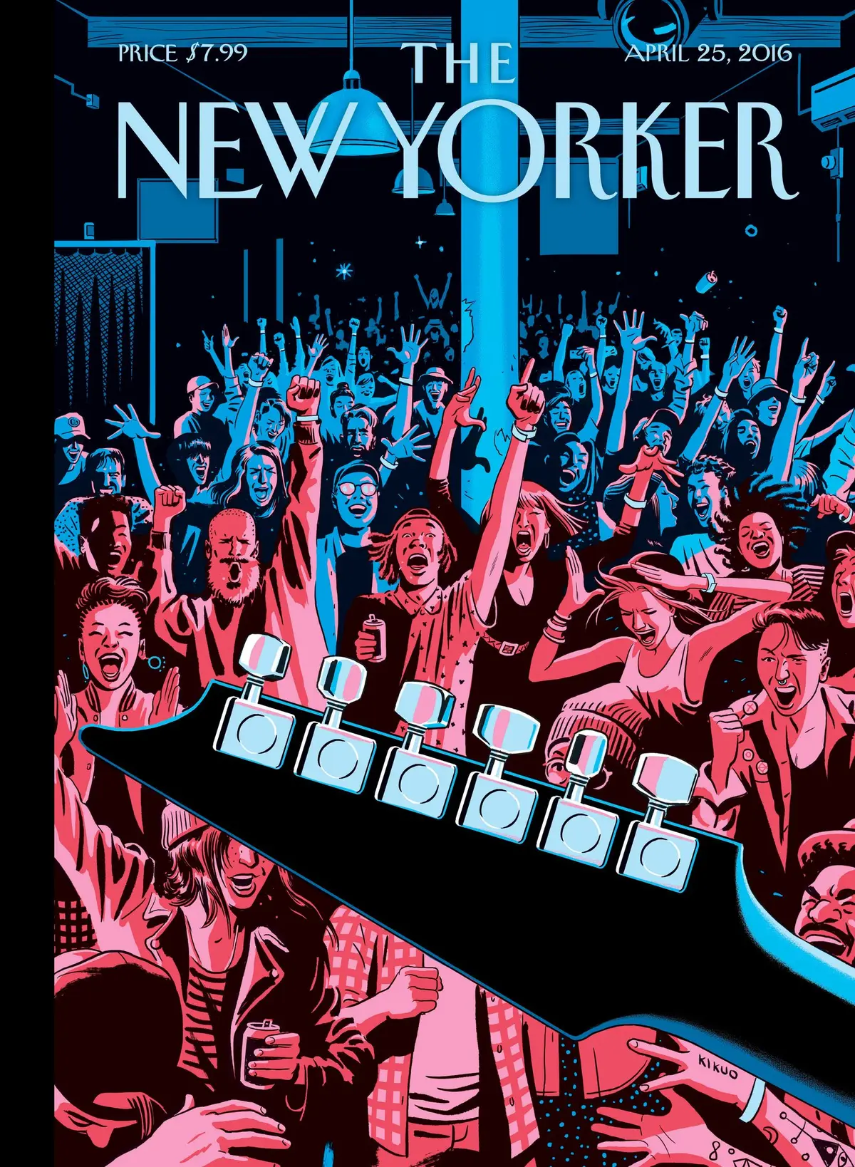 Обложка The New Yorker, 25 апреля 2016: Последний сет, художник Р. Кикуо Джонсон