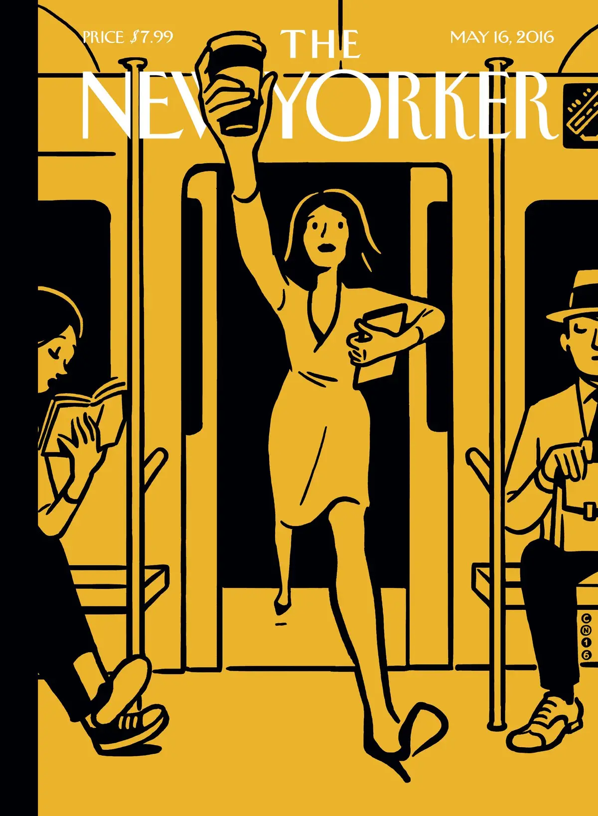 Обложка The New Yorker, 16 мая 2016: На ходу, художник Кристоф Ниман