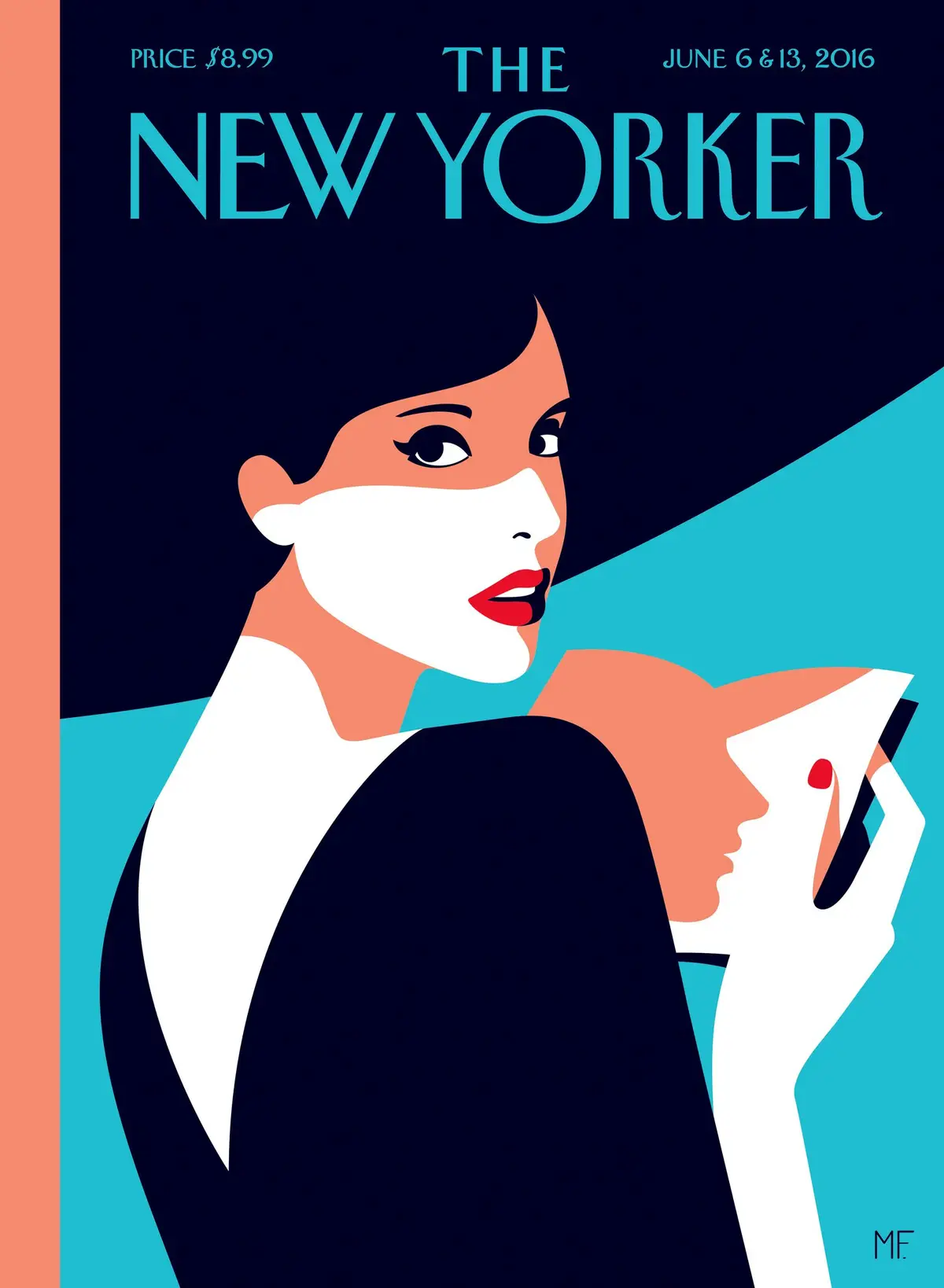 Обложка The New Yorker, 6 июня 2016: Не оторваться, художник Малика Фавр