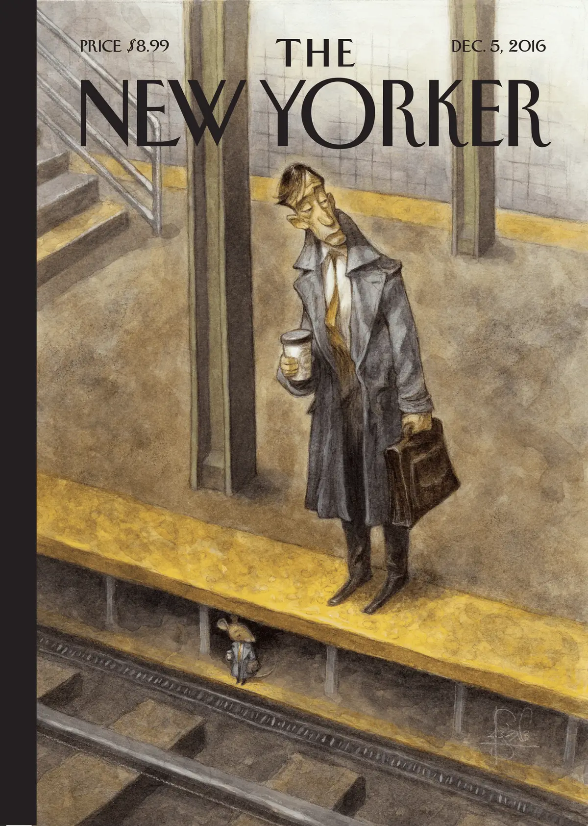 Обложка The New Yorker, 5 декабря 2016: Крысиные бега, художник Питер де Сев