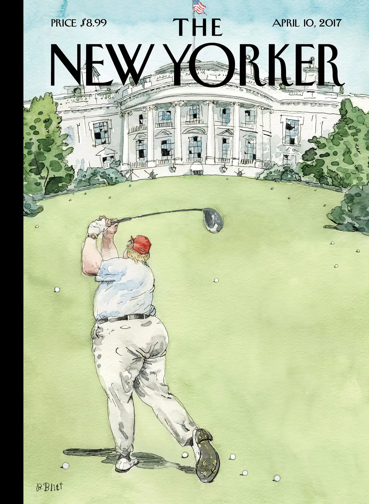 Обложка The New Yorker, 10 апреля 2017: Разбитые окна, художник Барри Блитт