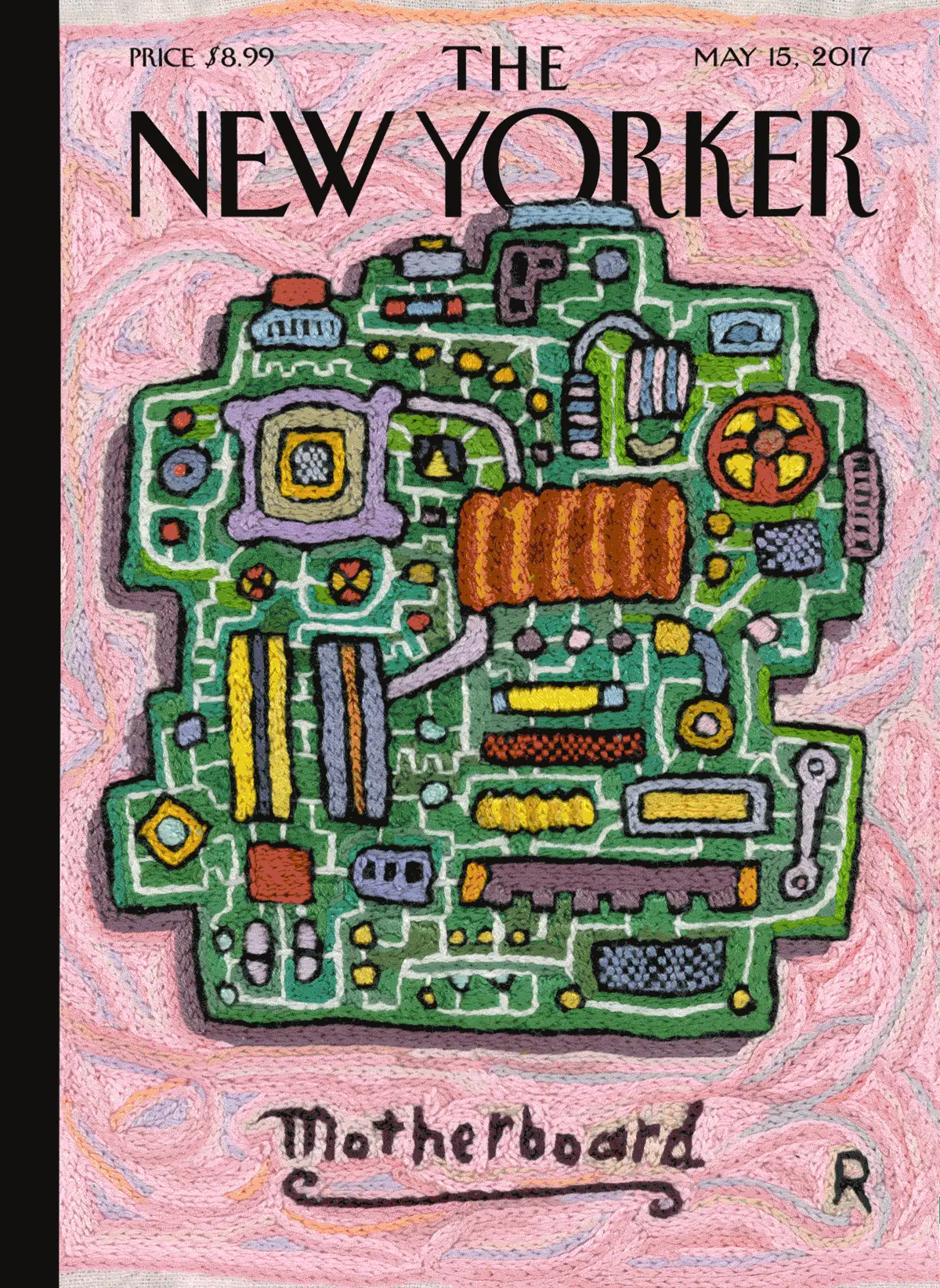 Обложка The New Yorker, 15 мая 2017: Материнская плата, художник Роз Част