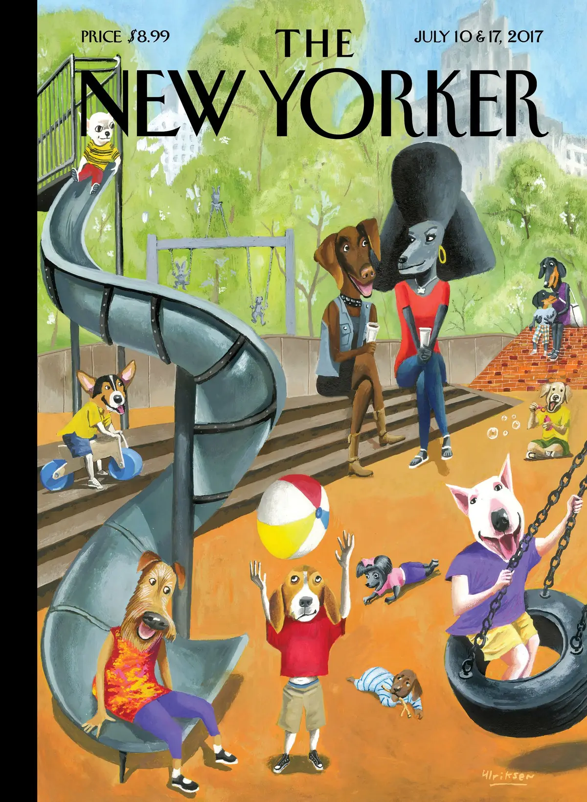 Обложка The New Yorker, 10 июля 2017: Без поводка, художник Марк Ульриксен