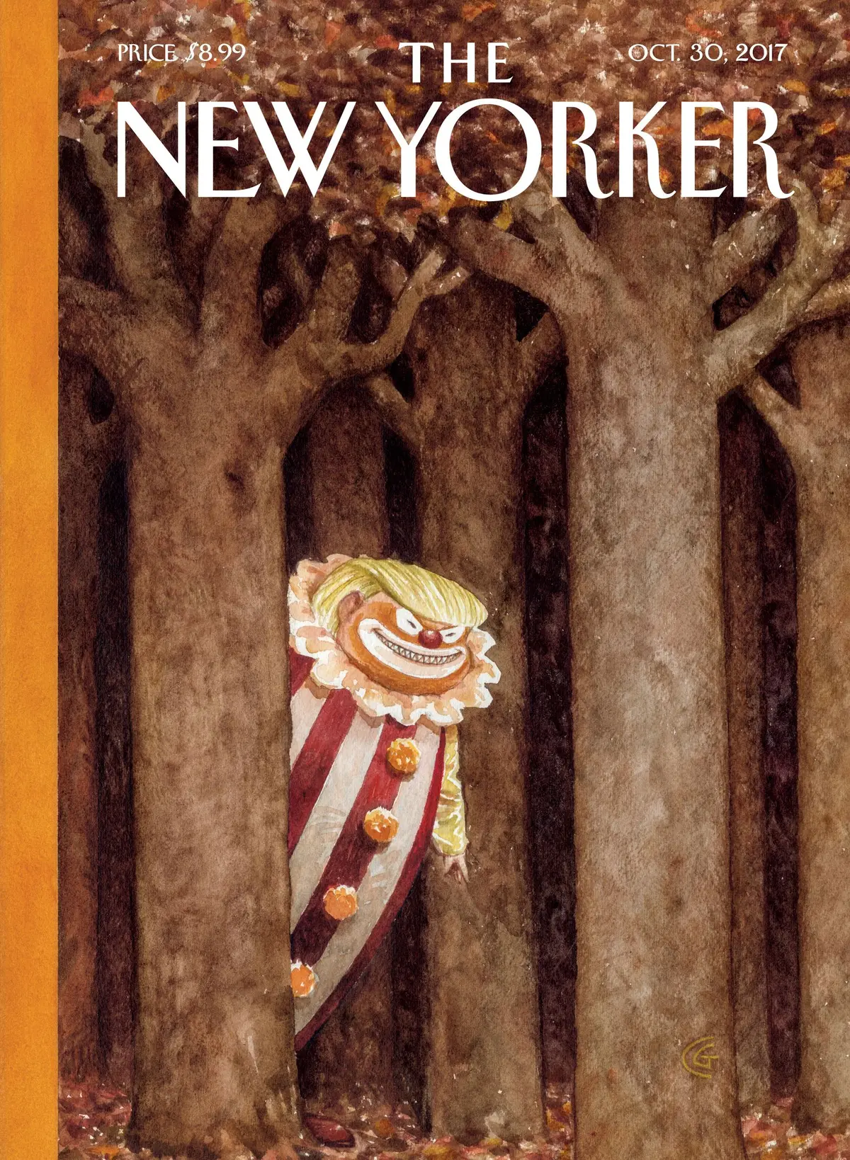 Обложка The New Yorker, 30 октября 2017: Октябрьский сюрприз, художник Картер Гудрич