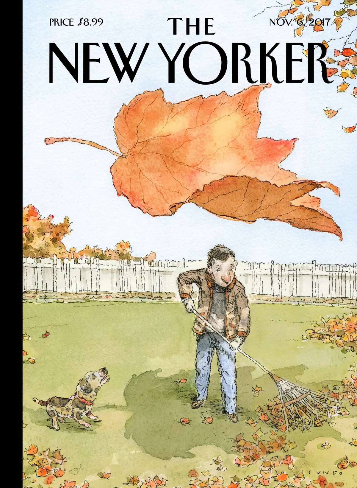 Обложка The New Yorker, 6 ноября 2017: Похождения повесы, художник Джон Кунео