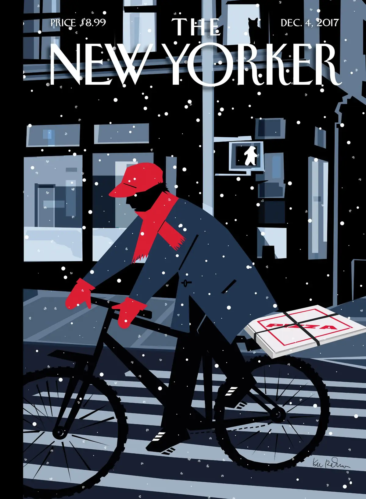 Обложка The New Yorker, 4 декабря 2017: Особая доставка, художник Ким Димарко