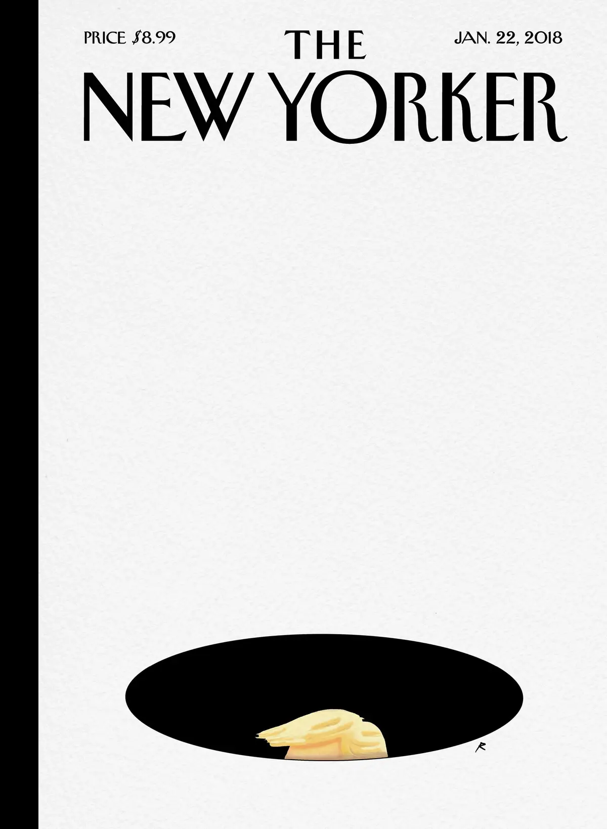 Обложка The New Yorker, 22 января 2018: В минусе, художник Энтони Руссо