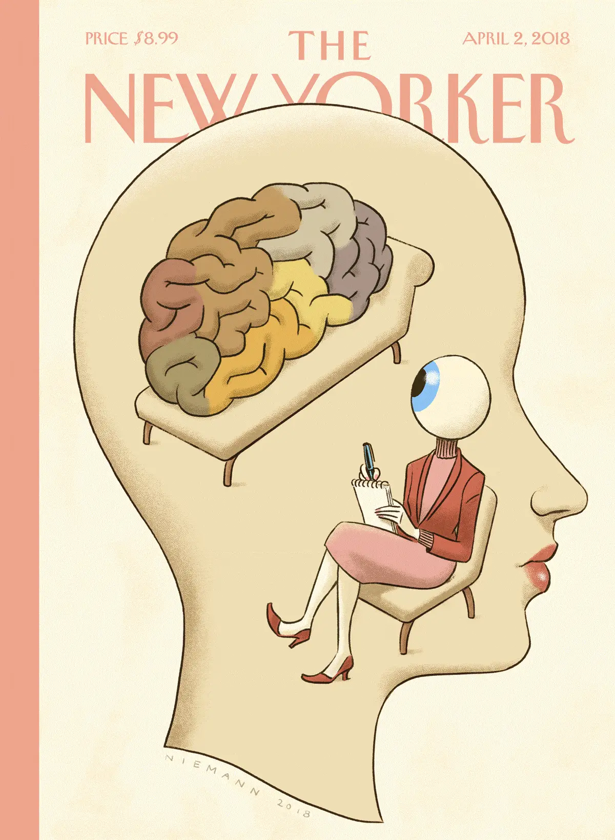 Обложка The New Yorker, 2 апреля 2018: Обманка, художник Кристоф Ниман