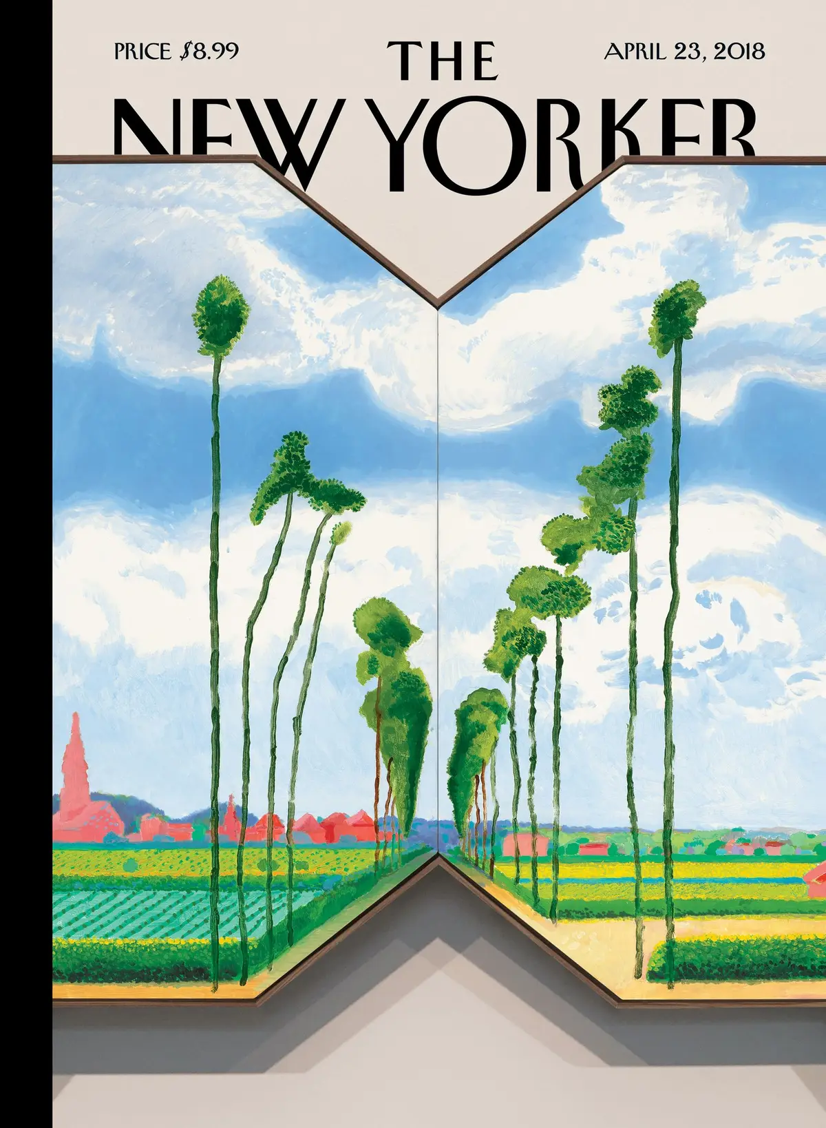 Обложка The New Yorker, 23 апреля 2018: Дорога, художник Дэвид Хокни