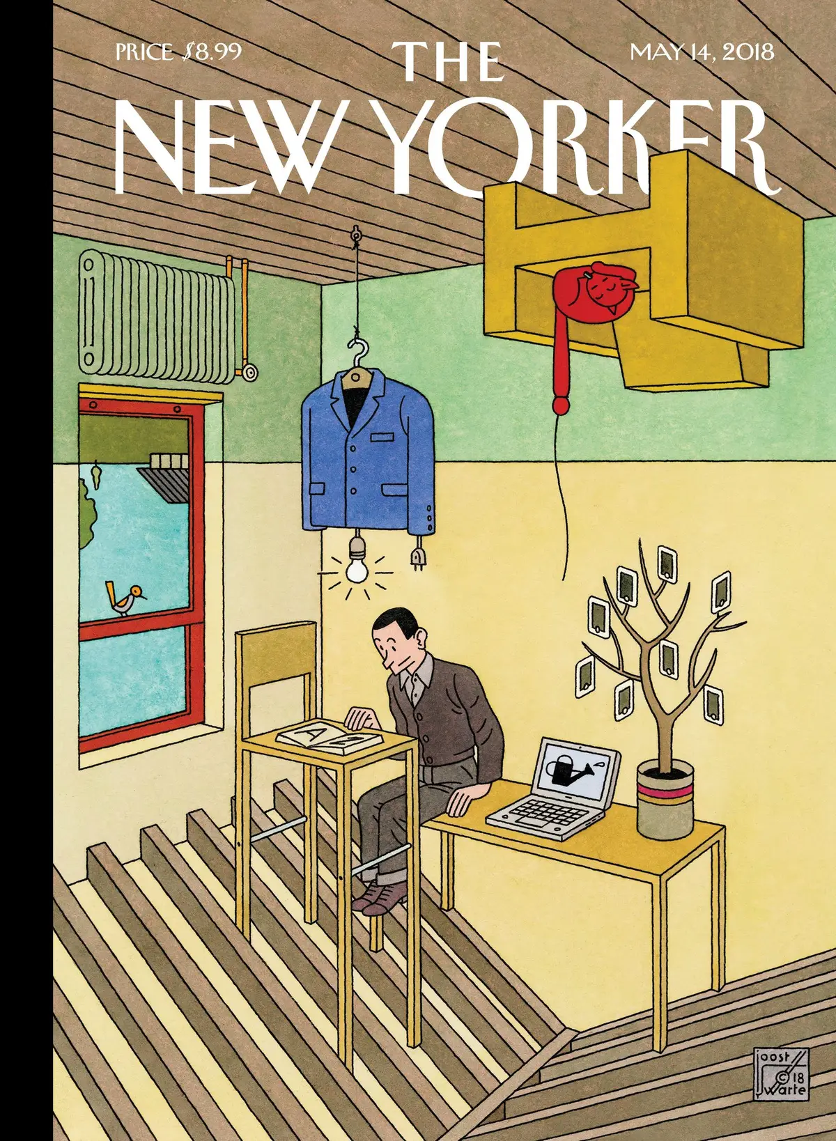 Обложка The New Yorker, 14 мая 2018: Умный дизайн, художник Йост Сварте