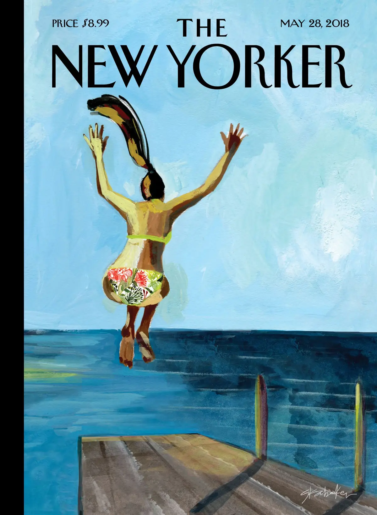 Обложка The New Yorker, 28 мая 2018: Прыгай!, художник Гейл Кабакер