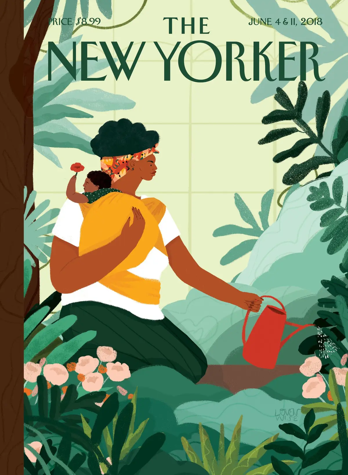 Обложка The New Yorker, 4 июня 2018: Забота, художник Лавис Уайз