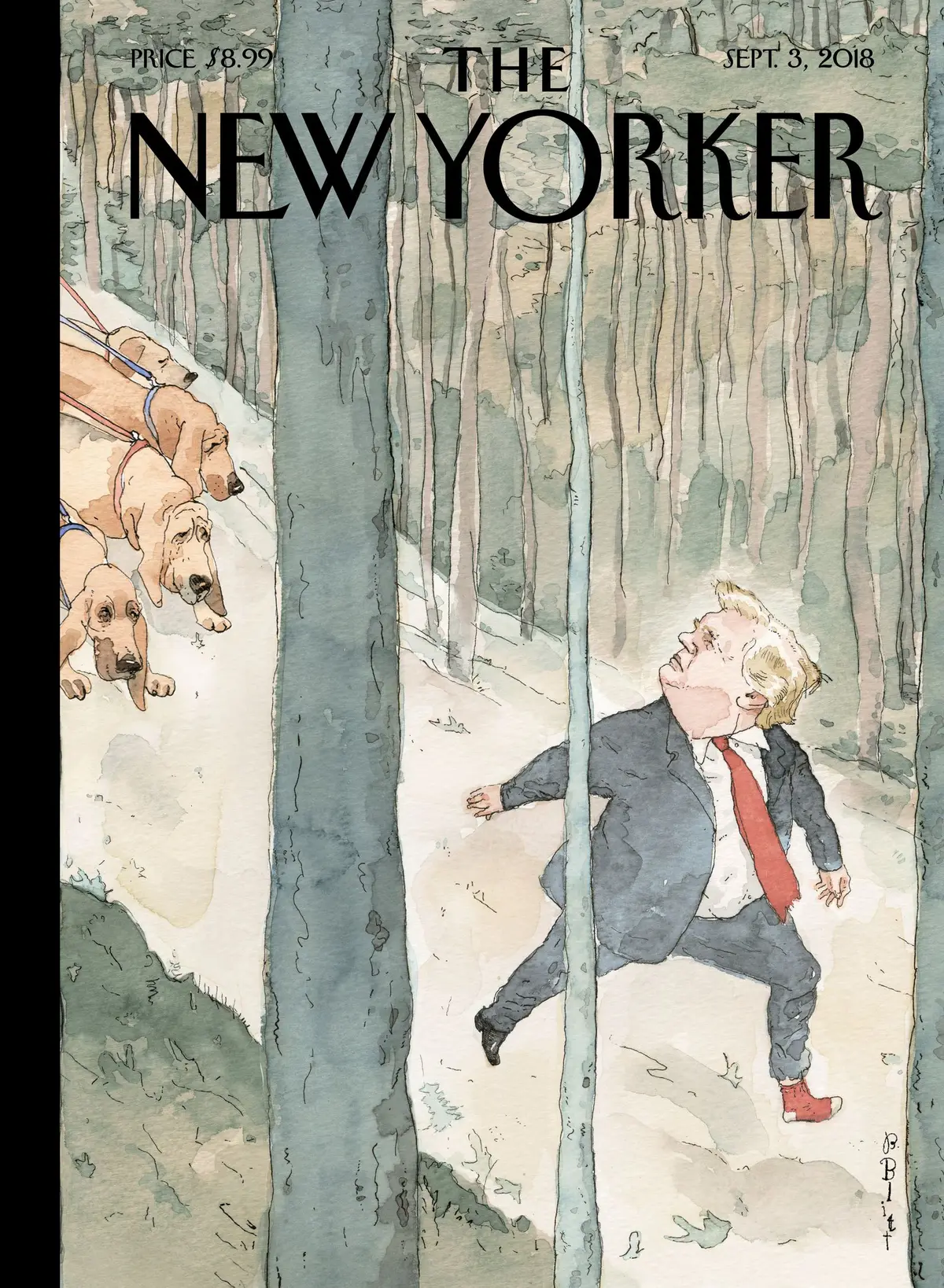 Обложка The New Yorker, 3 сентября 2018: Всё ближе, художник Барри Блитт