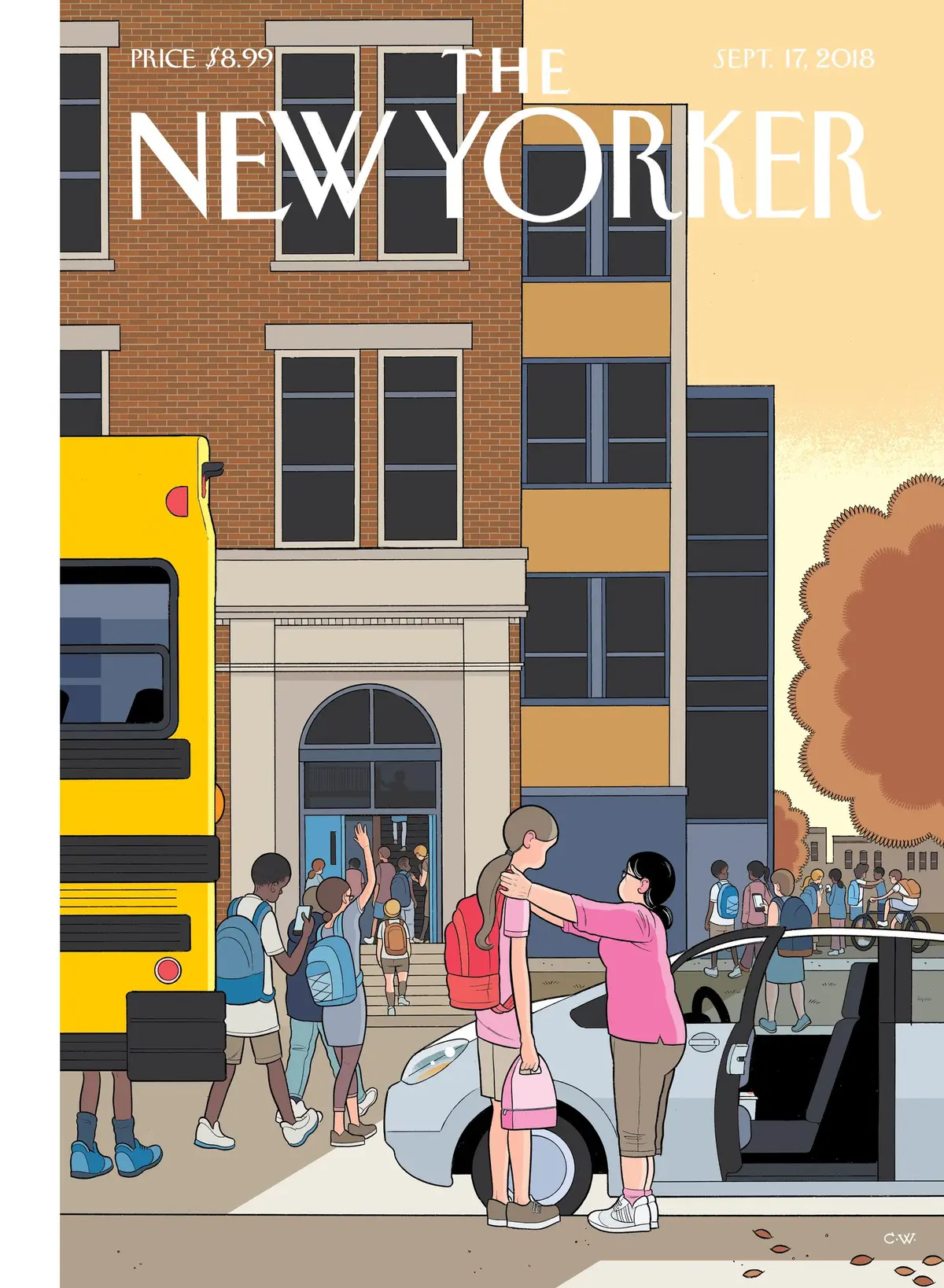 Обложка The New Yorker, 17 сентября 2018: Взгляд вверх, художник Крис Уэр