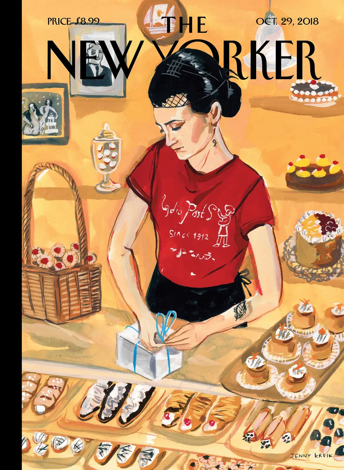 Обложка The New Yorker, 29 октября 2018: Артур-авеню, художник Дженни Кройк