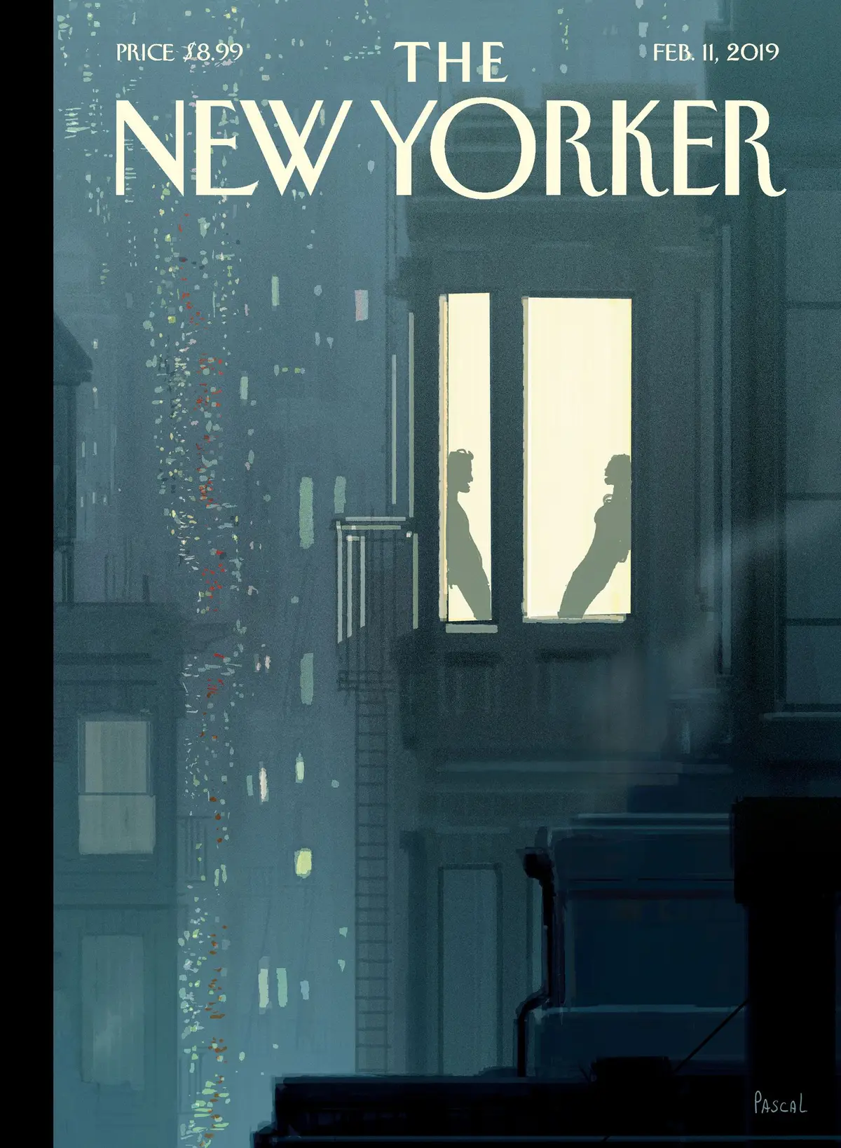 Обложка The New Yorker, 11 февраля 2019: Любовный интерес, художник Паскаль Кампьон