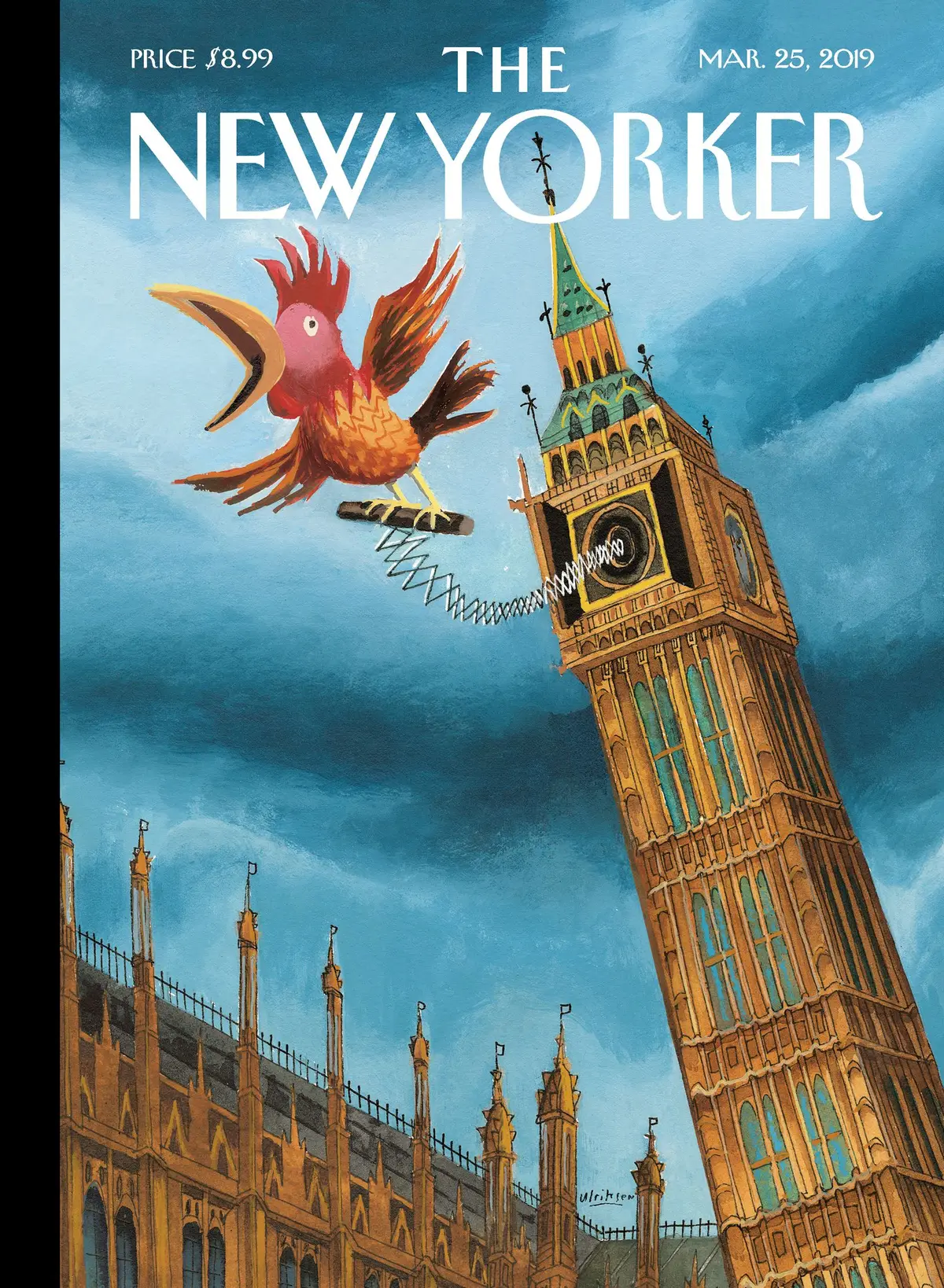 Обложка The New Yorker, 25 марта 2019: Безумное время, художник Марк Ульриксен
