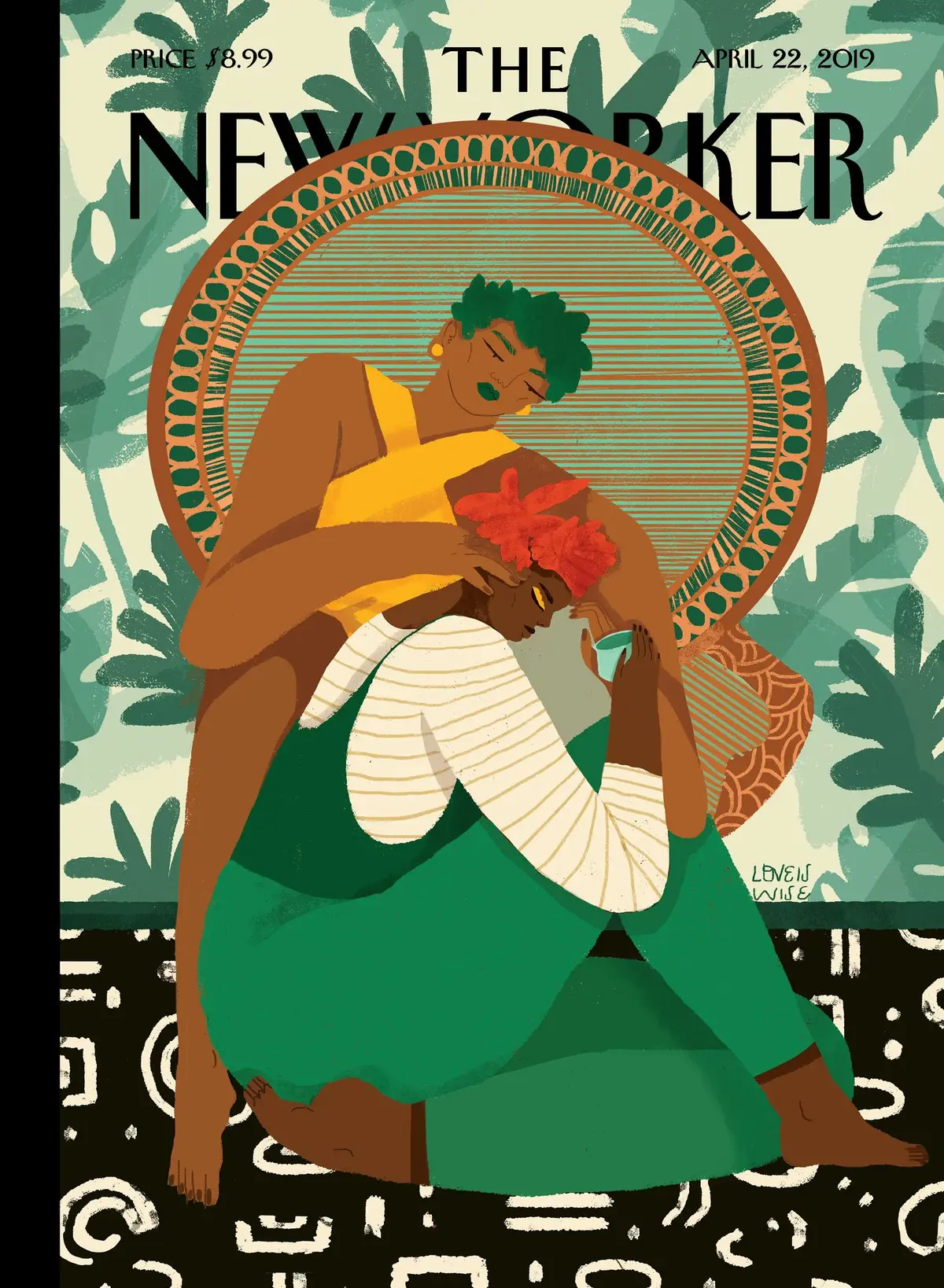 Обложка The New Yorker, 22 апреля 2019: Забота, художник Лавис Уайз