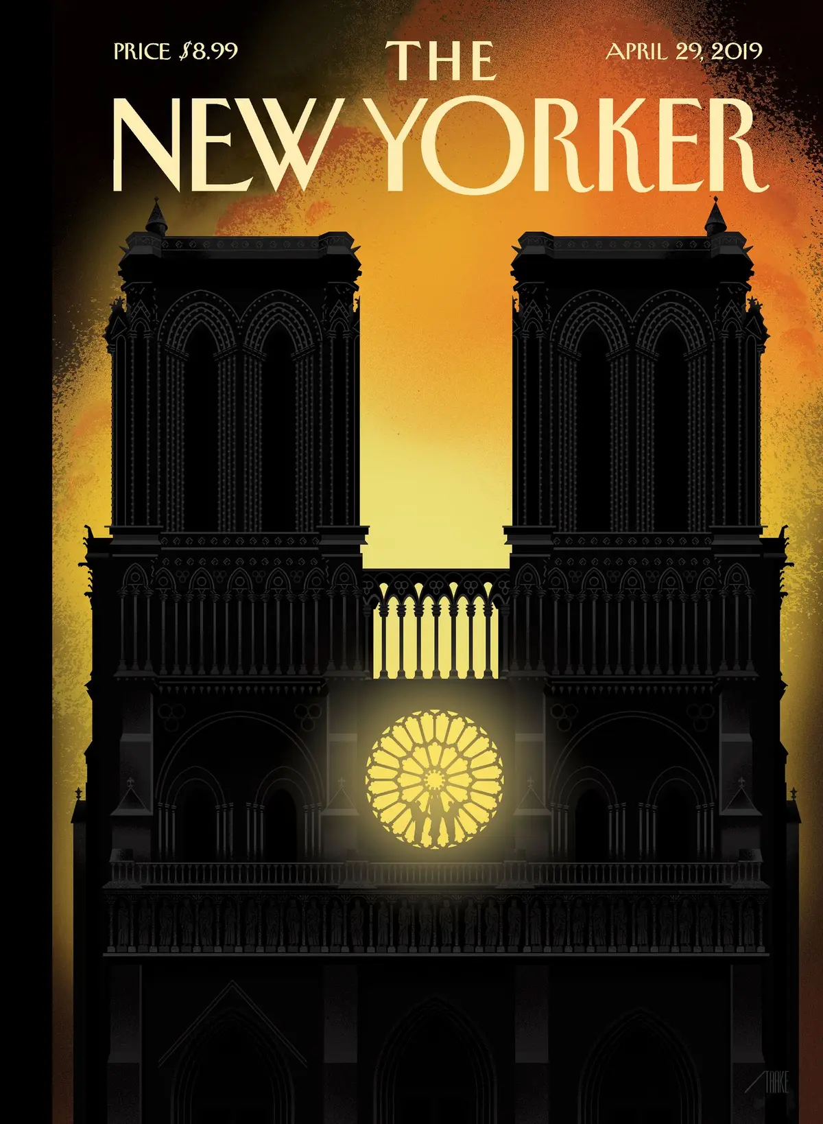 Обложка The New Yorker, 29 апреля 2019: Богоматерь, художник Боб Стейк
