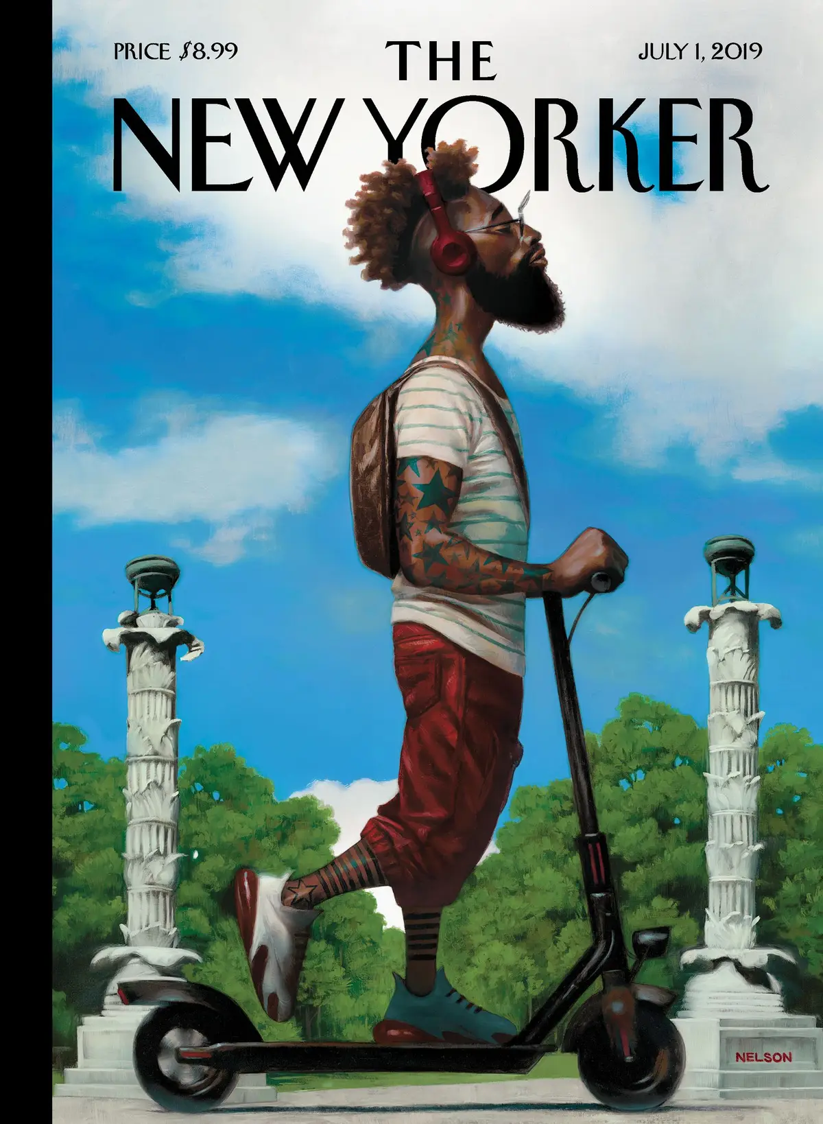 Обложка The New Yorker, 1 июля 2019: Жизнь на колёсах, художник Кадир Нельсон