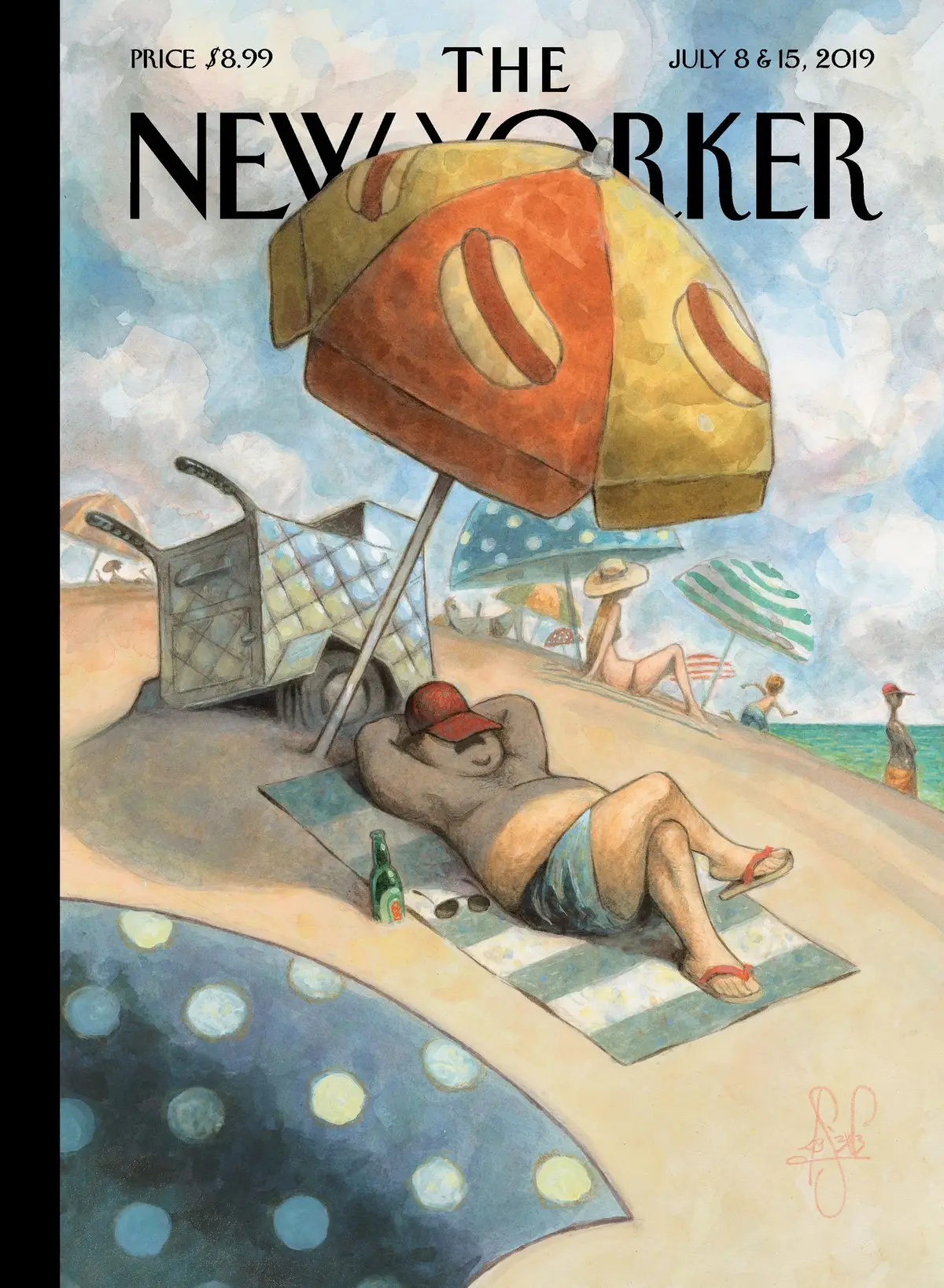 Обложка The New Yorker, 8 июля 2019: Собачья жара лета, художник Питер де Сев