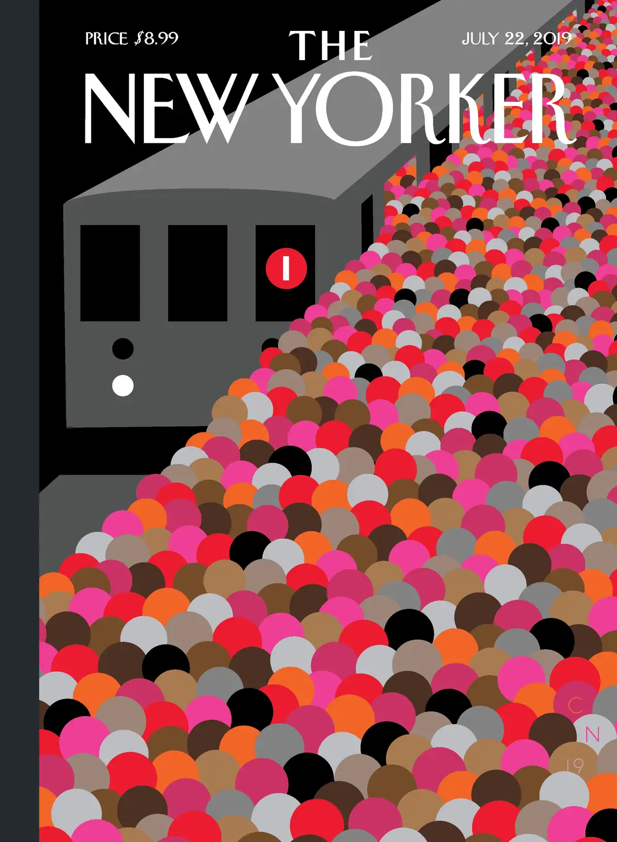 Обложка The New Yorker, 22 июля 2019: Дорога на работу, художник Кристоф Ниман