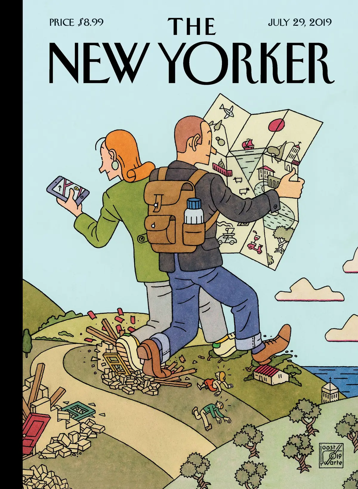Обложка The New Yorker, 29 июля 2019: Упоение властью, художник Йост Сварте