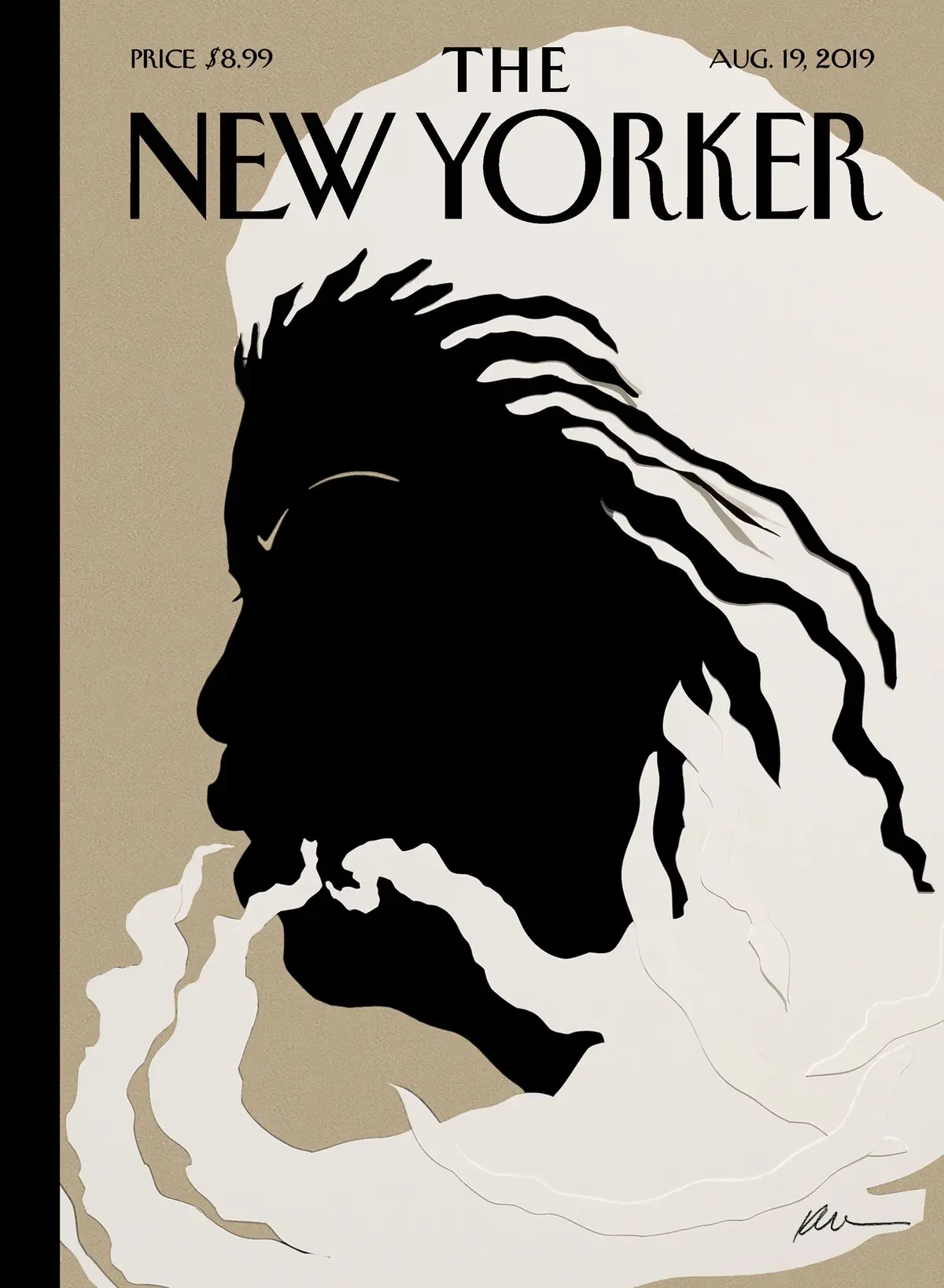 Обложка The New Yorker, 19 августа 2019: Тони Моррисон, художник Кара Уокер