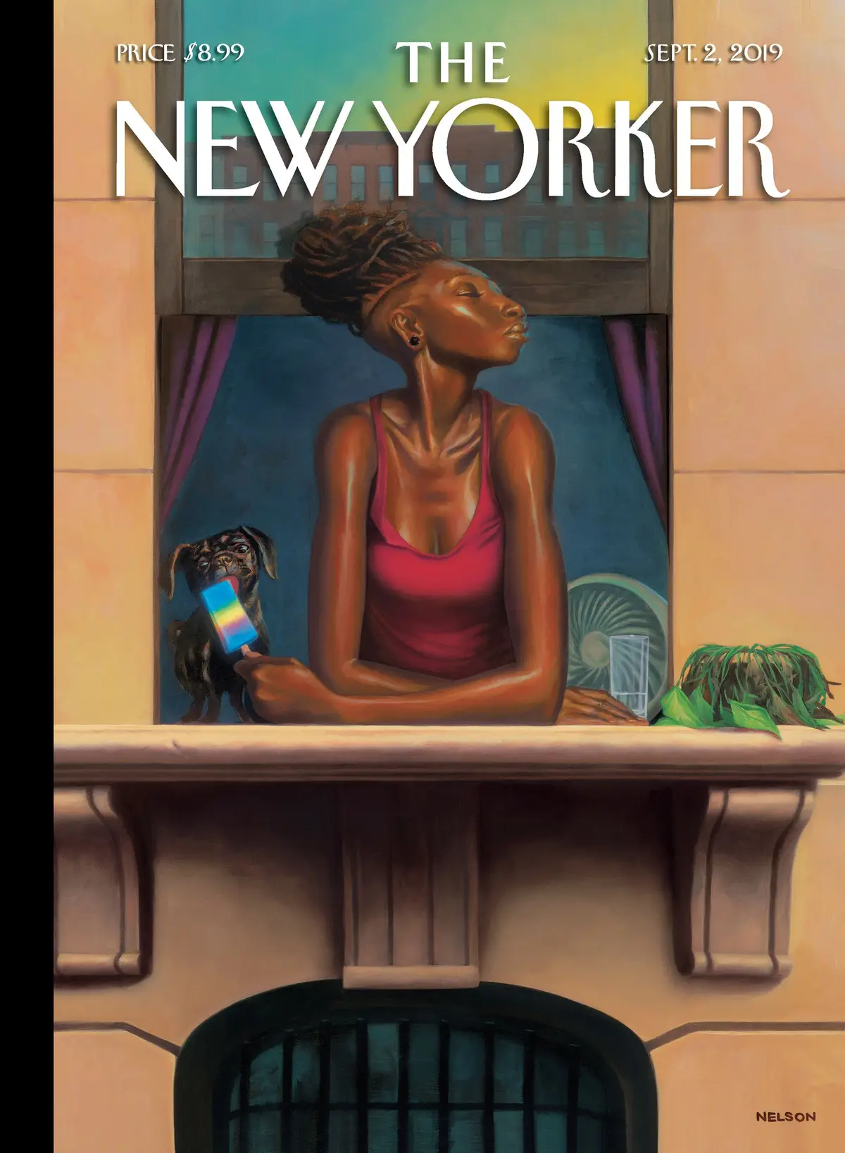 Обложка The New Yorker, 2 сентября 2019: Жара, художник Кадир Нельсон