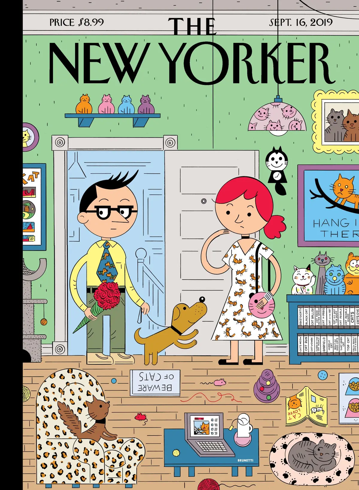 Обложка The New Yorker, 16 сентября 2019: Первое свидание, художник Иван Брунетти
