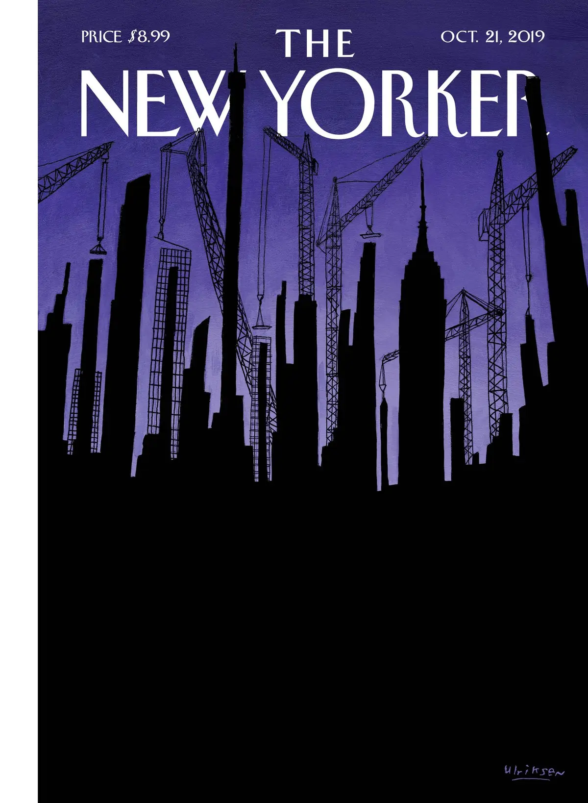Обложка The New Yorker, 21 октября 2019: Возвышающееся богатство, художник Марк Ульриксен