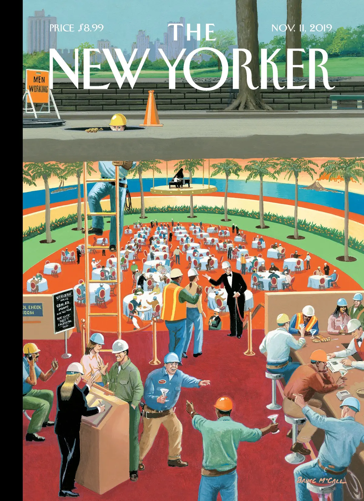 Обложка The New Yorker, 11 ноября 2019: До дна, художник Брюс Макколл