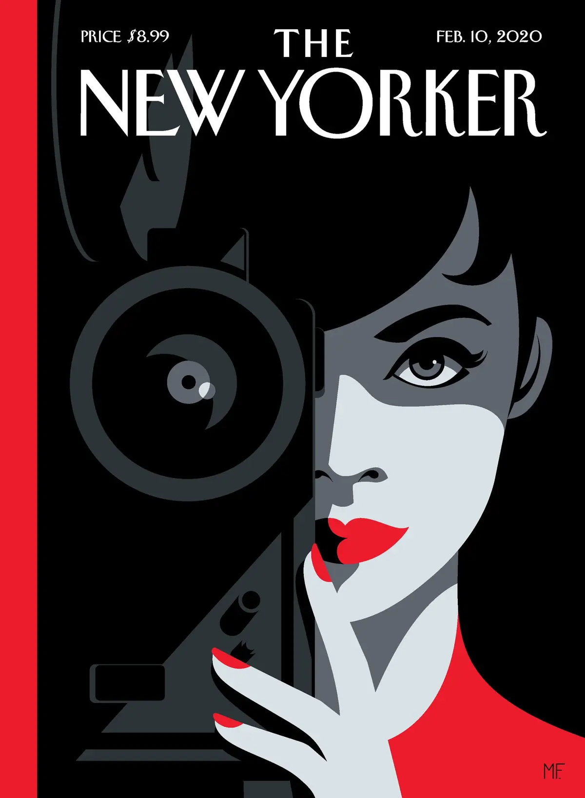 Обложка The New Yorker, 10 февраля 2020: За объективом, художник Малика Фавр