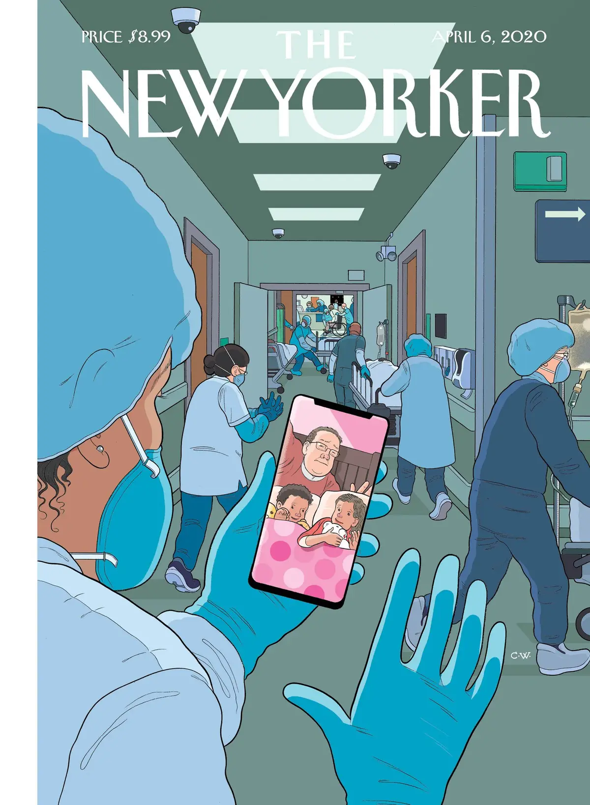 Обложка The New Yorker, 6 апреля 2020: Пора спать, художник Крис Уэр