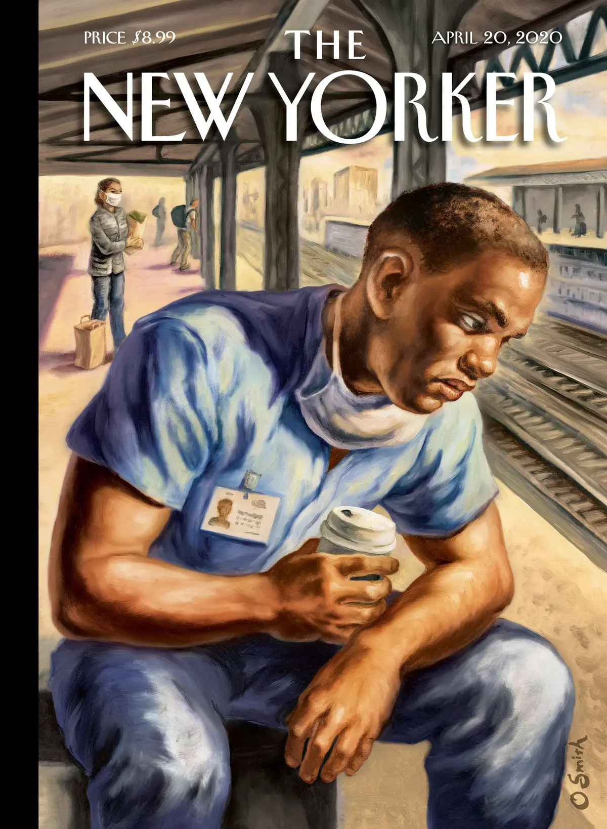 Обложка The New Yorker, 20 апреля 2020: После смены, художник Оуэн Смит