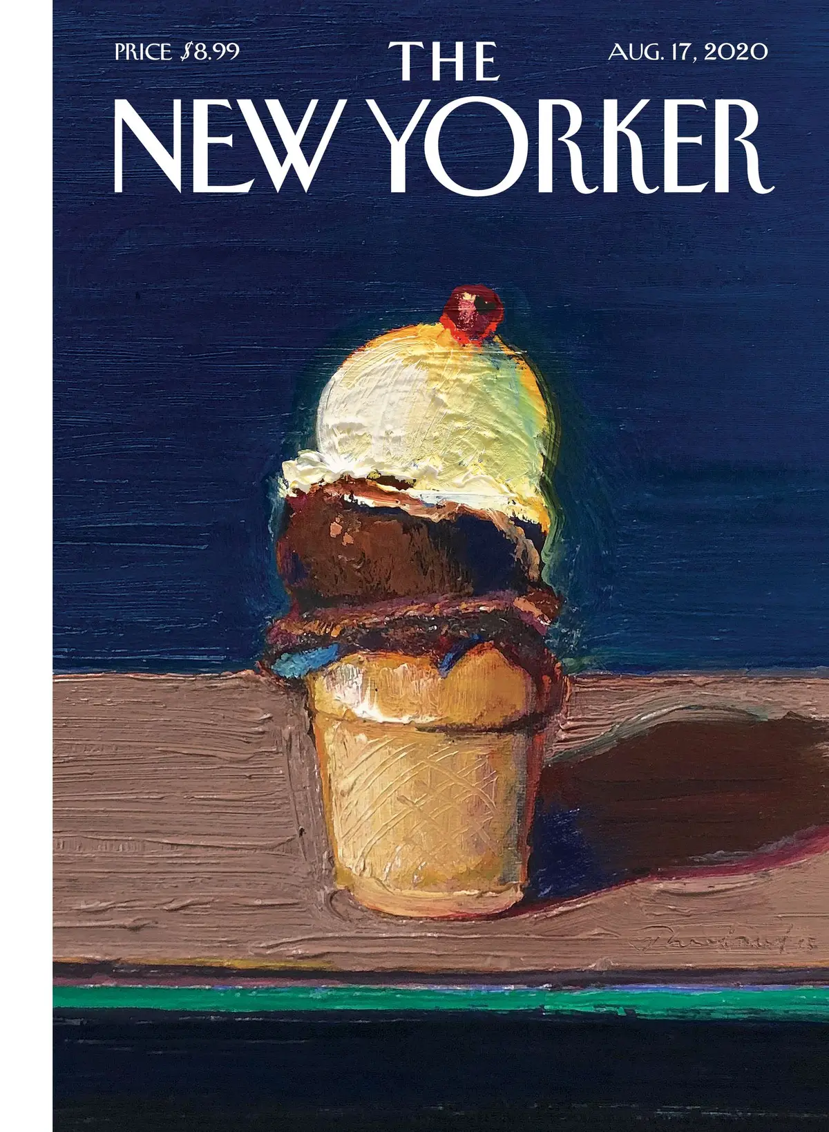 Обложка The New Yorker, 17 августа 2020: Двойной шарик, художник Уэйн Тибо