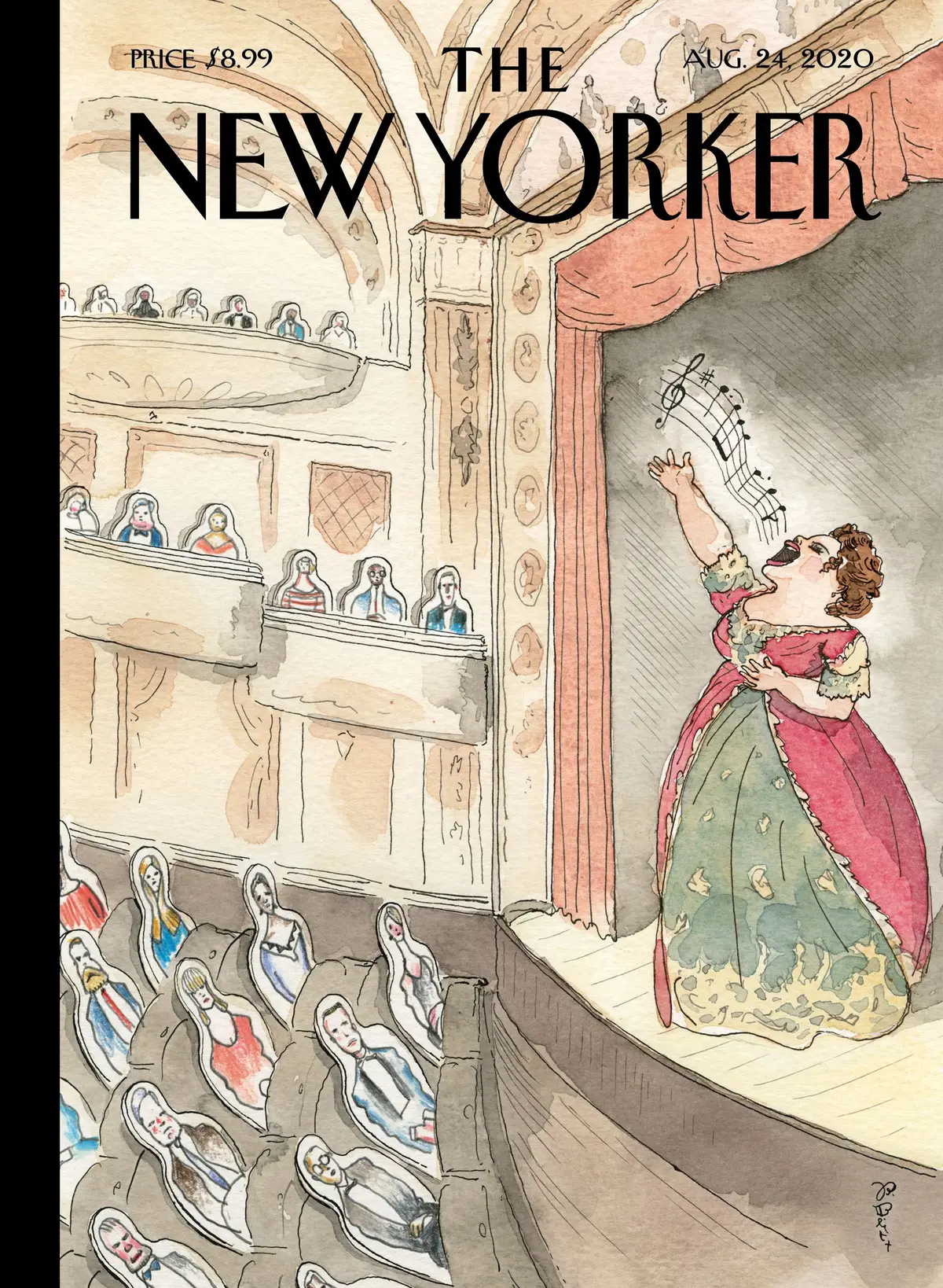 Обложка The New Yorker, 24 августа 2020: Аншлаг, художник Барри Блитт