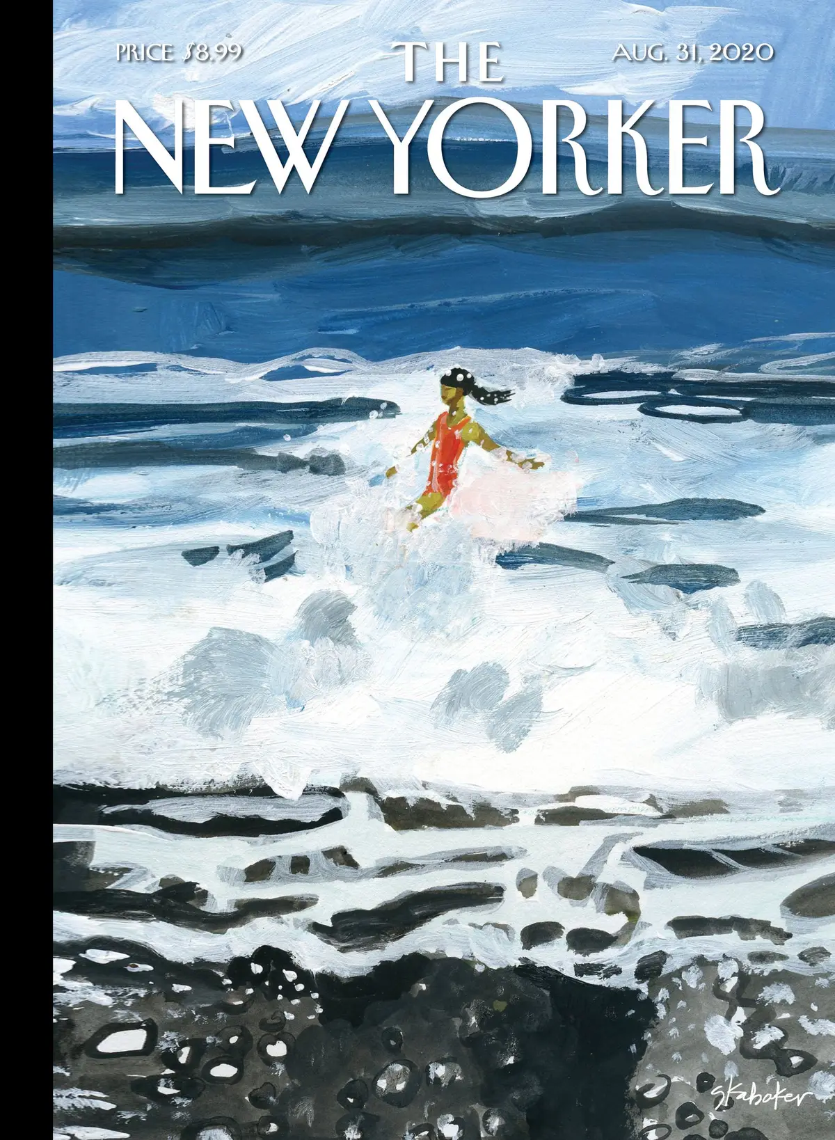 Обложка The New Yorker, 31 августа 2020: Как гром среди ясного неба, художник Гейл Кабакер