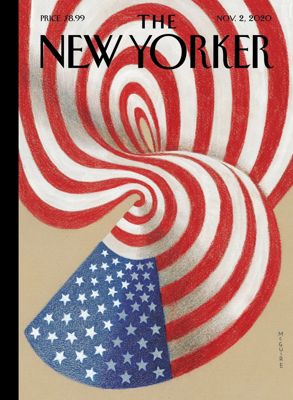 Обложка The New Yorker, 2 ноября 2020: Американская смута, художник Ричард Макгуайр