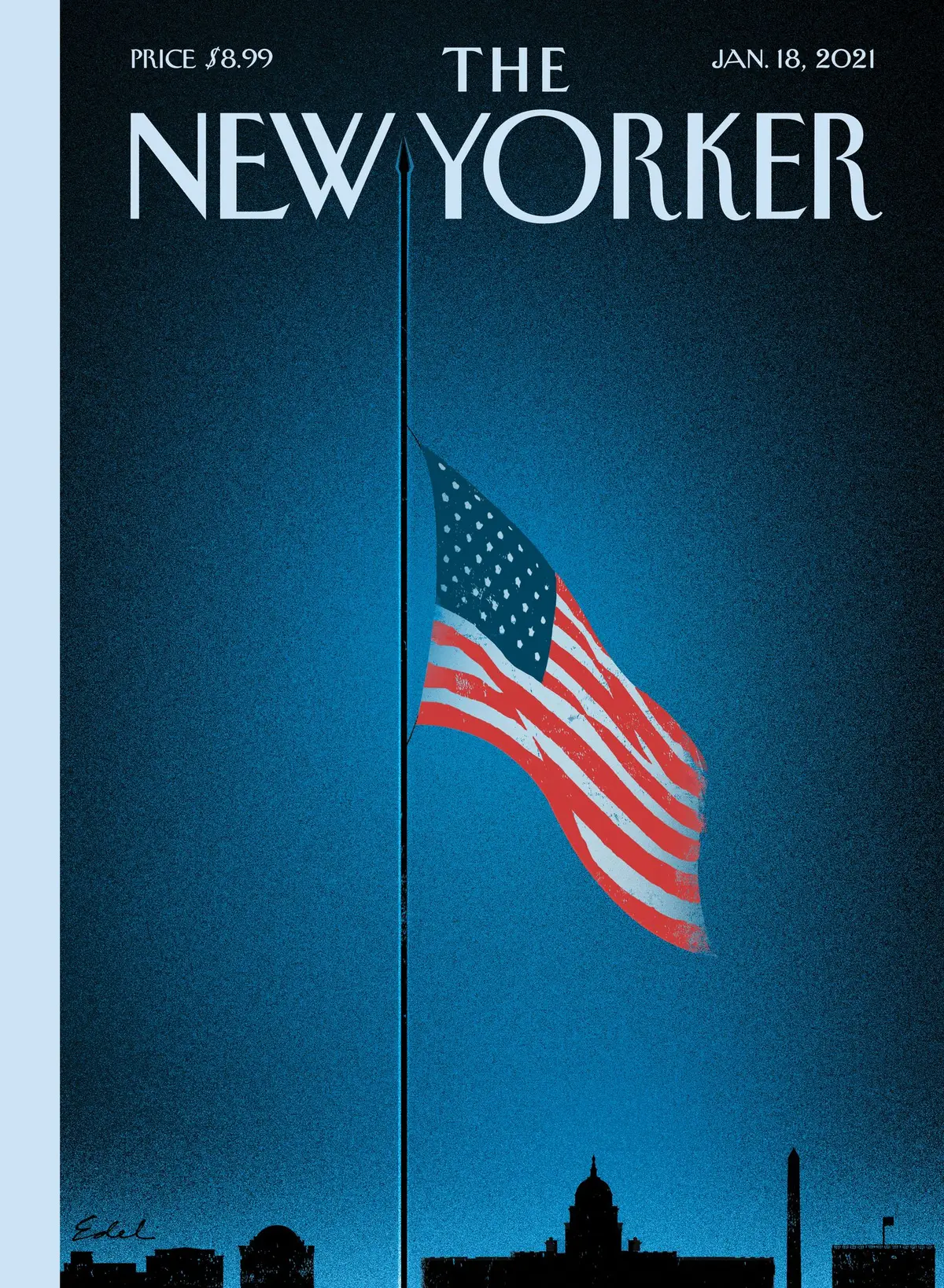 Обложка The New Yorker, 18 января 2021: После мятежа, художник Эдель Родригес