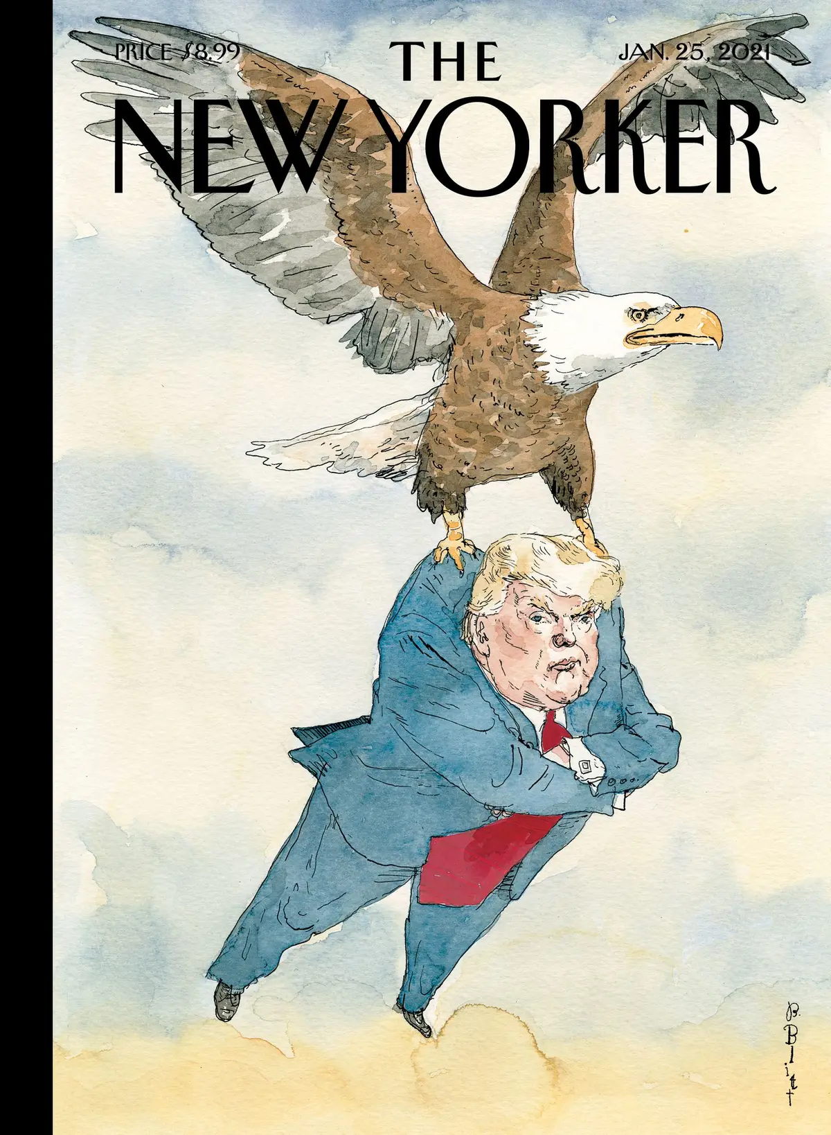 Обложка The New Yorker, 25 января 2021: Камень с души, художник Барри Блитт