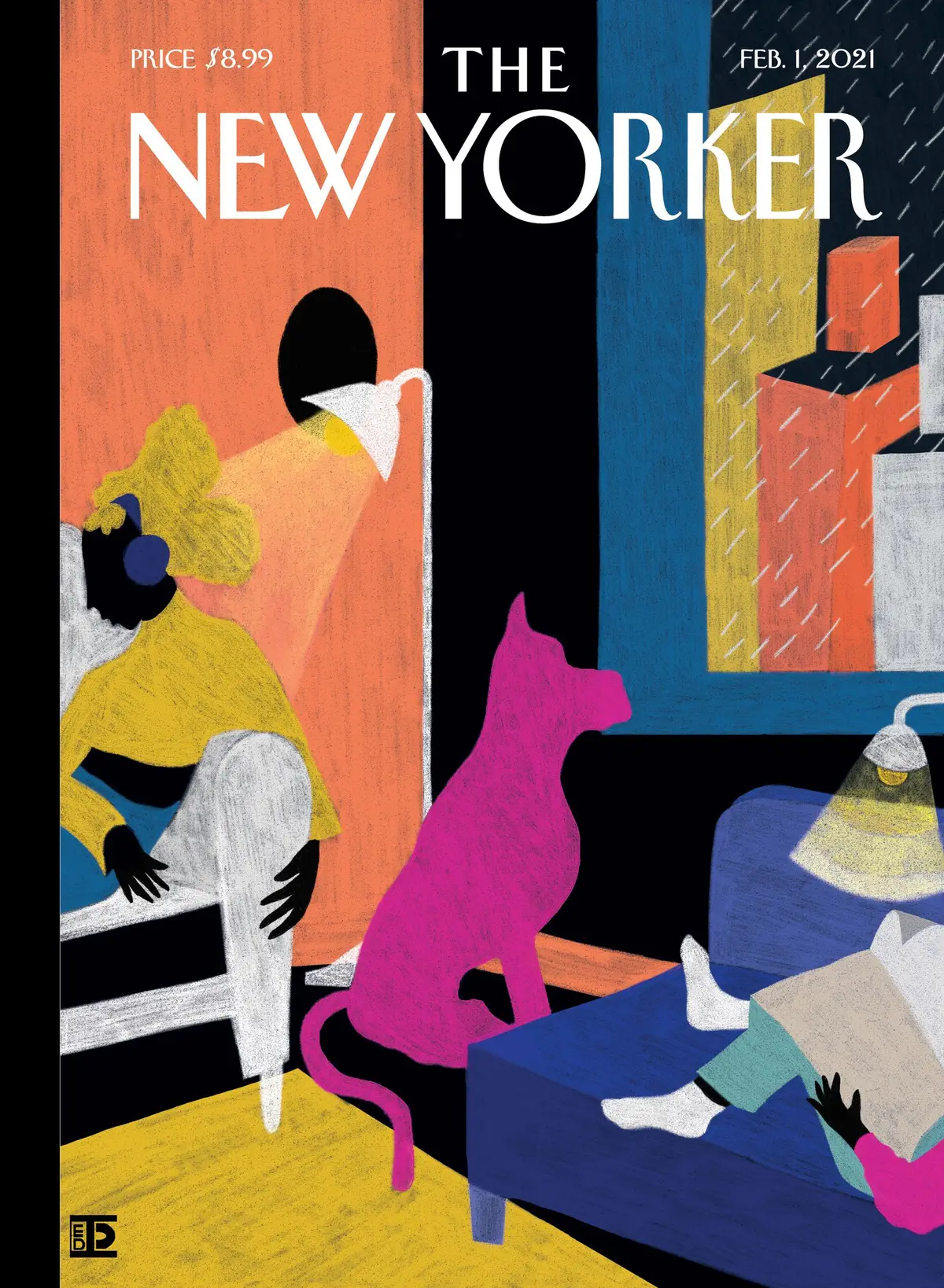 Обложка The New Yorker, 1 февраля 2021: Интерьеры, художник Диана Эхайта