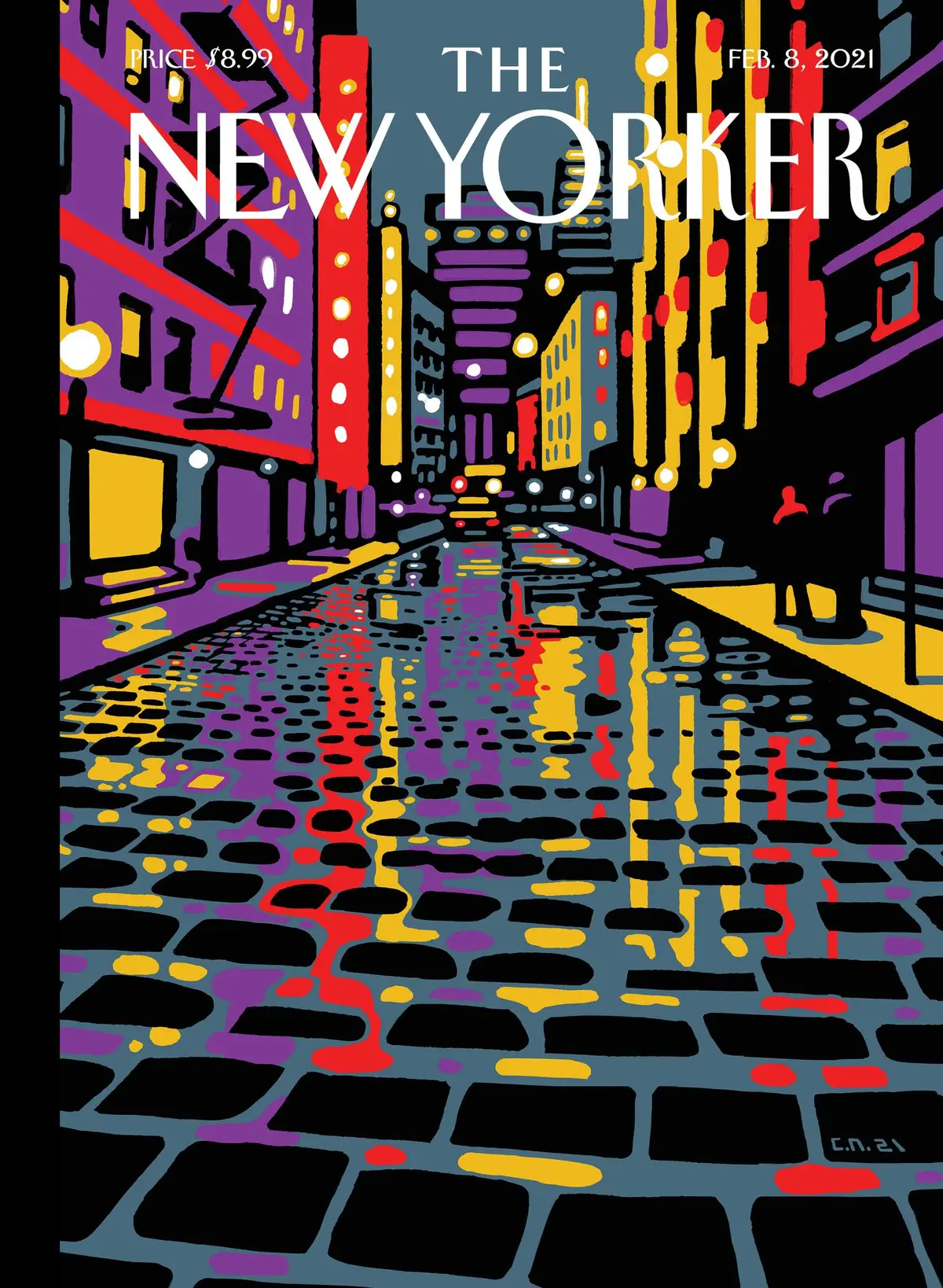 Обложка The New Yorker, 8 февраля 2021: Вустер-стрит, художник Кристоф Ниман