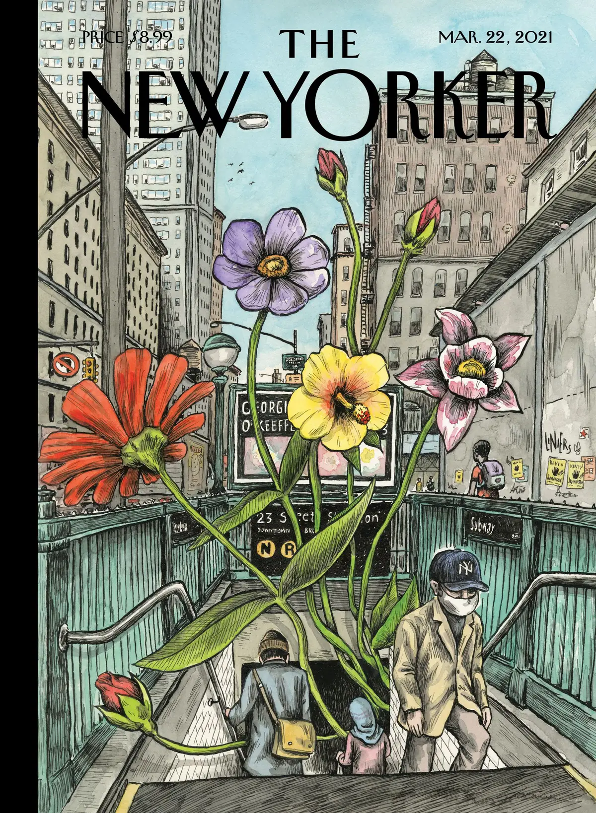 Обложка The New Yorker, 22 марта 2021: Возвращение весны, художник Линьерс