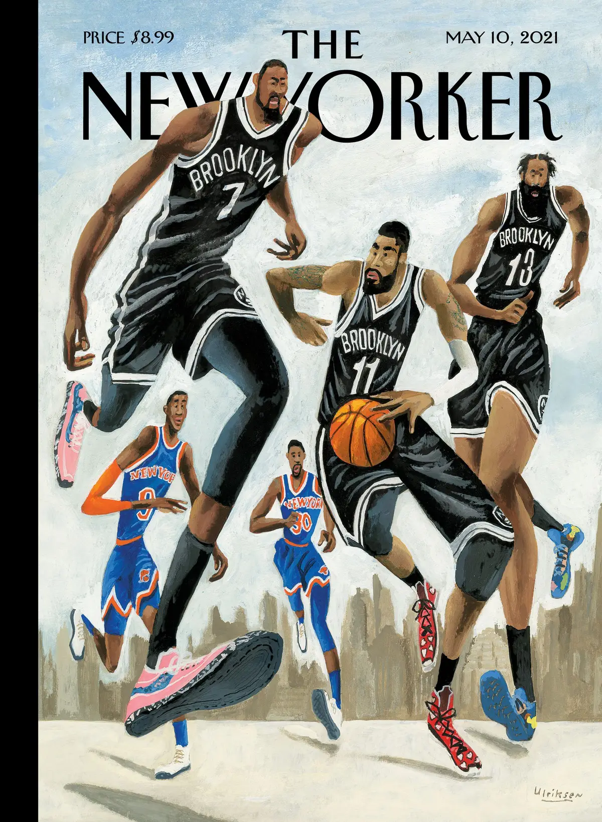 Обложка The New Yorker, 10 мая 2021: Баскетбольные мечты в Нью-Йорке, художник Марк Ульриксен