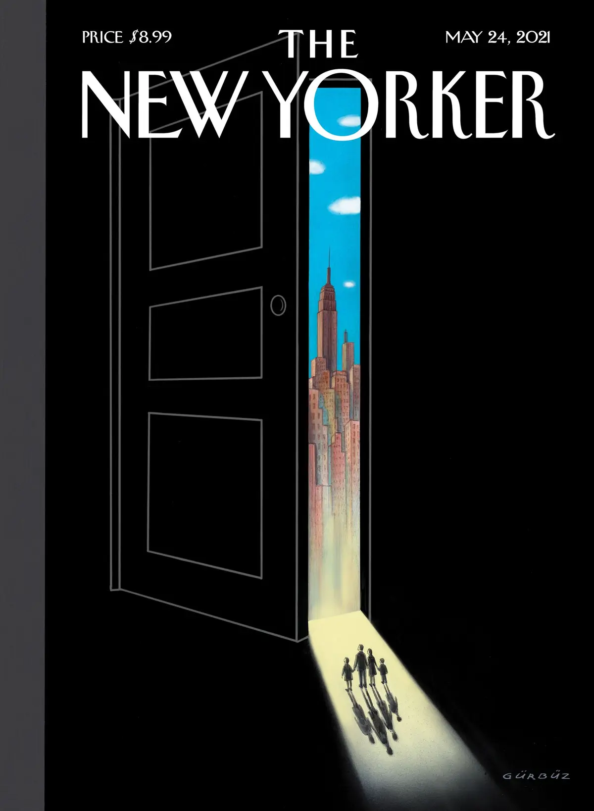 Обложка The New Yorker, 24 мая 2021: Выход в свет, художник Гюрбюз Доган Экшиоглу