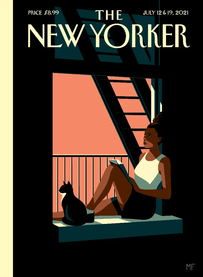 Обложка The New Yorker, 12 июля 2021: Побег, художник Малика Фавр