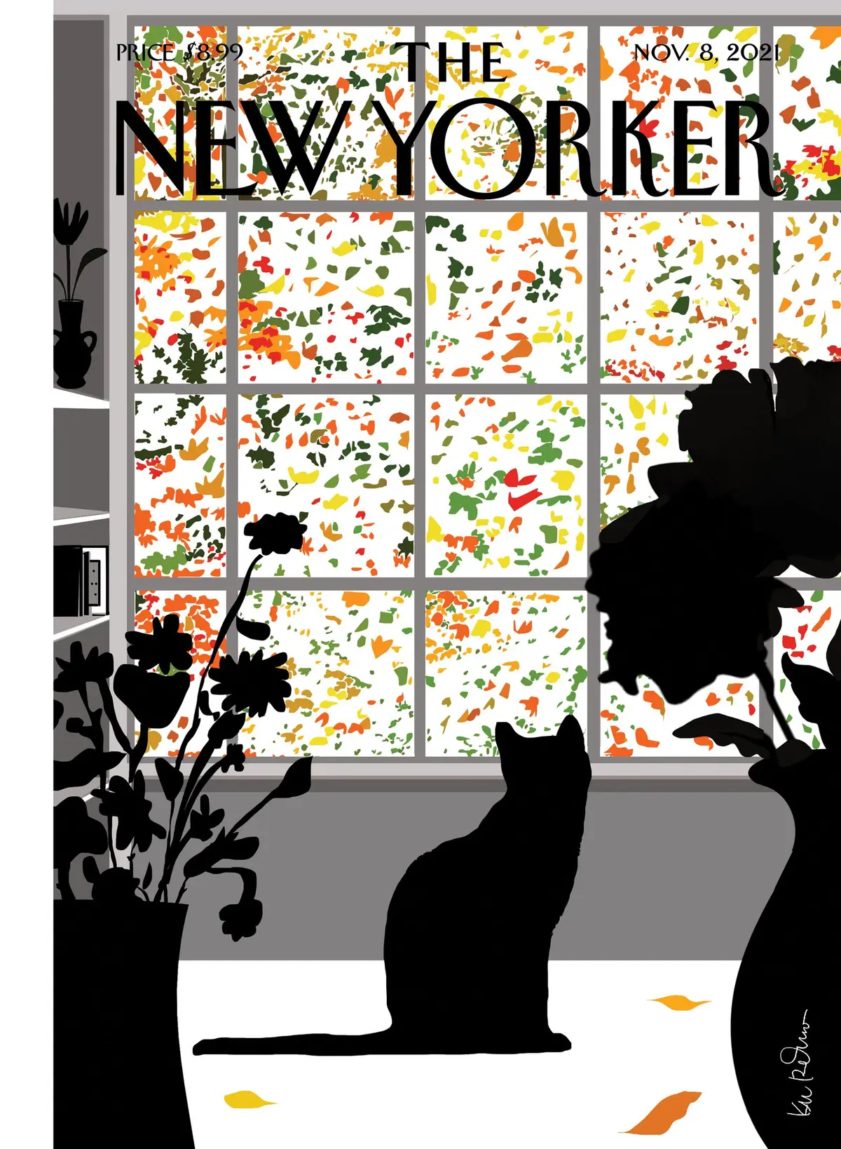 Обложка The New Yorker, 8 ноября 2021: Смена сезона, художник Ким Димарко