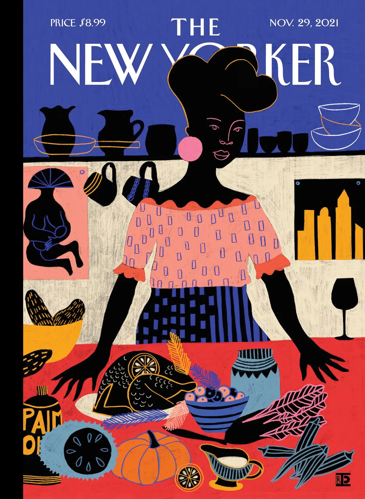 Обложка The New Yorker, 29 ноября 2021: Вкус дома, художник Диана Эхайта